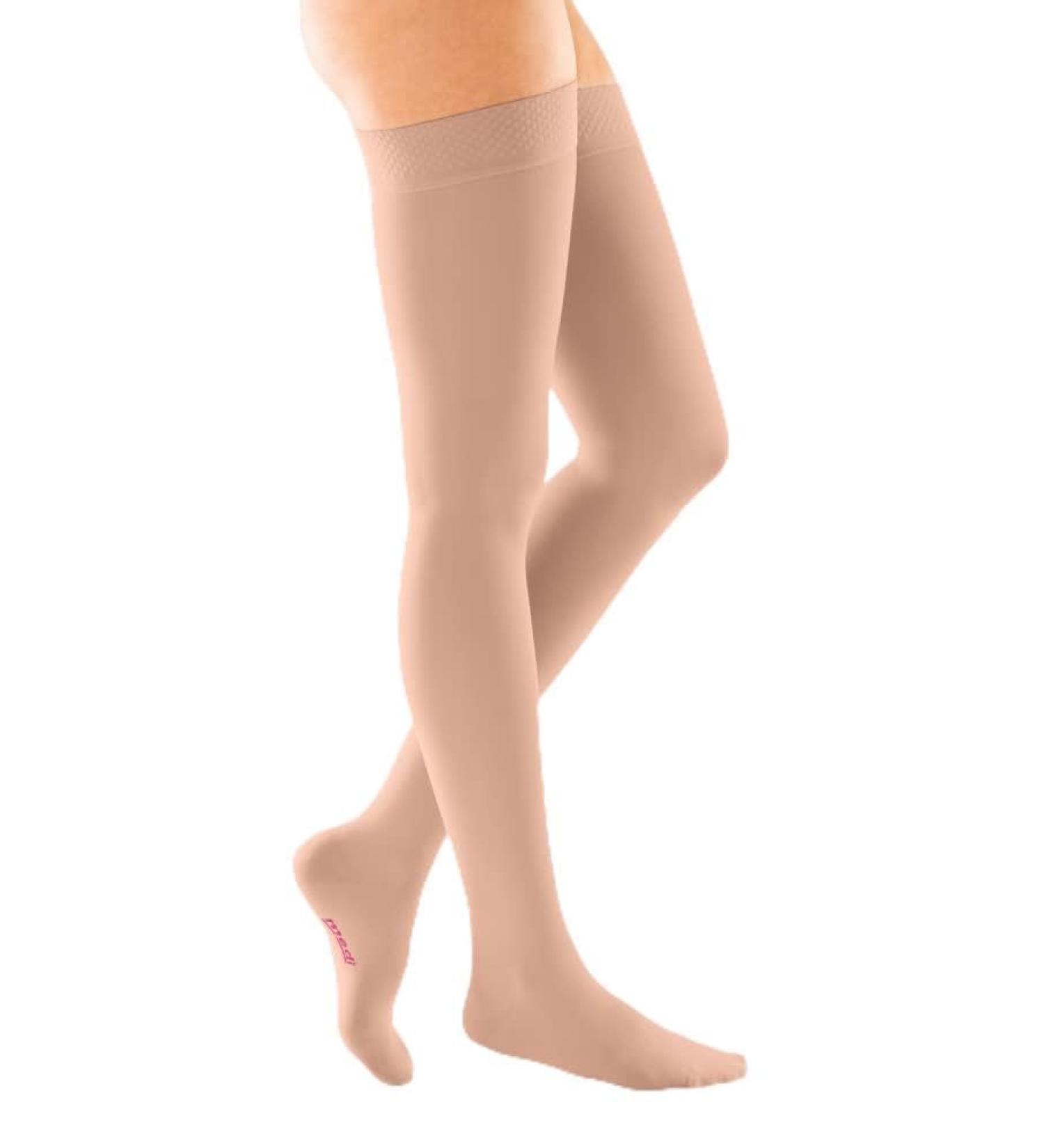Medi Medive Forte Compression Stockings | CCL 3 | Schenkelhoch | Short | Medical Support for Men & Women | Size I - Small Foot | Caramel Color - Buy Online on GoSupps.com
