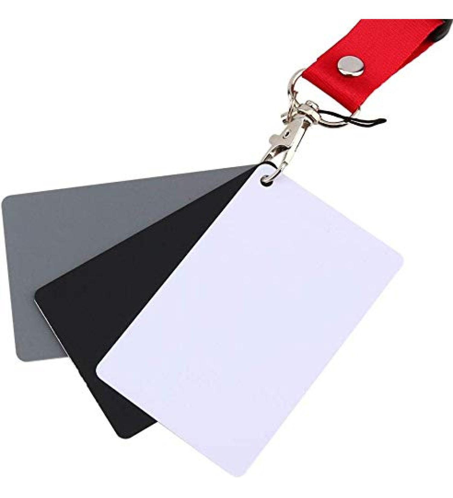 3-in-1 Digital Photography Color Balance Card Set - 18% Gray/White/Black - Buy Online on GoSupps.com