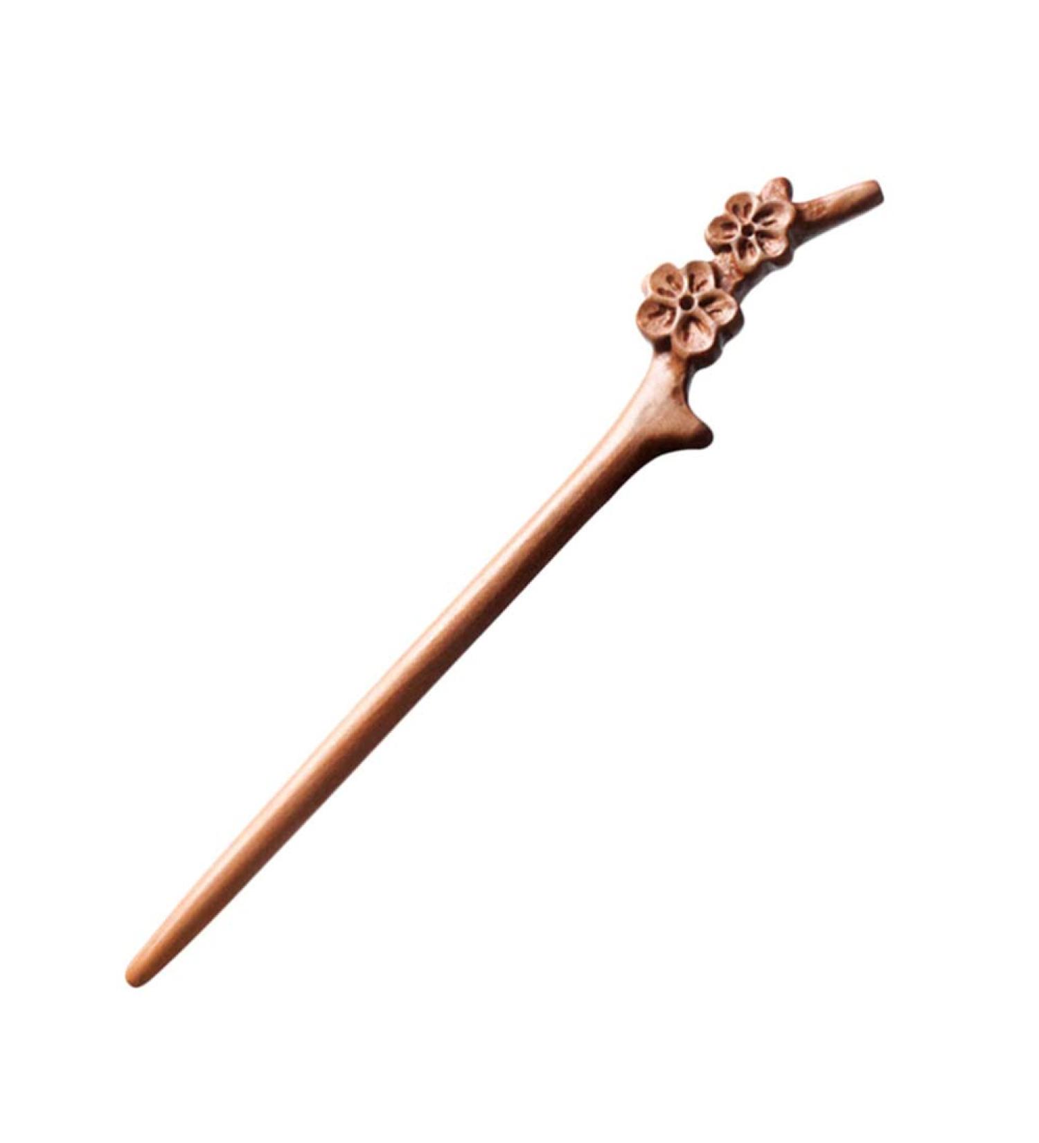LALAFINA Peach Wood Hairpin Chinese Hair Accessories Hair Clips for Girls Flower Hair Accessories Bride Hair Stick Womens Hair Clips Metal Hair Pin Japanese-style Women's Headgear - Buy Online on GoSupps.com