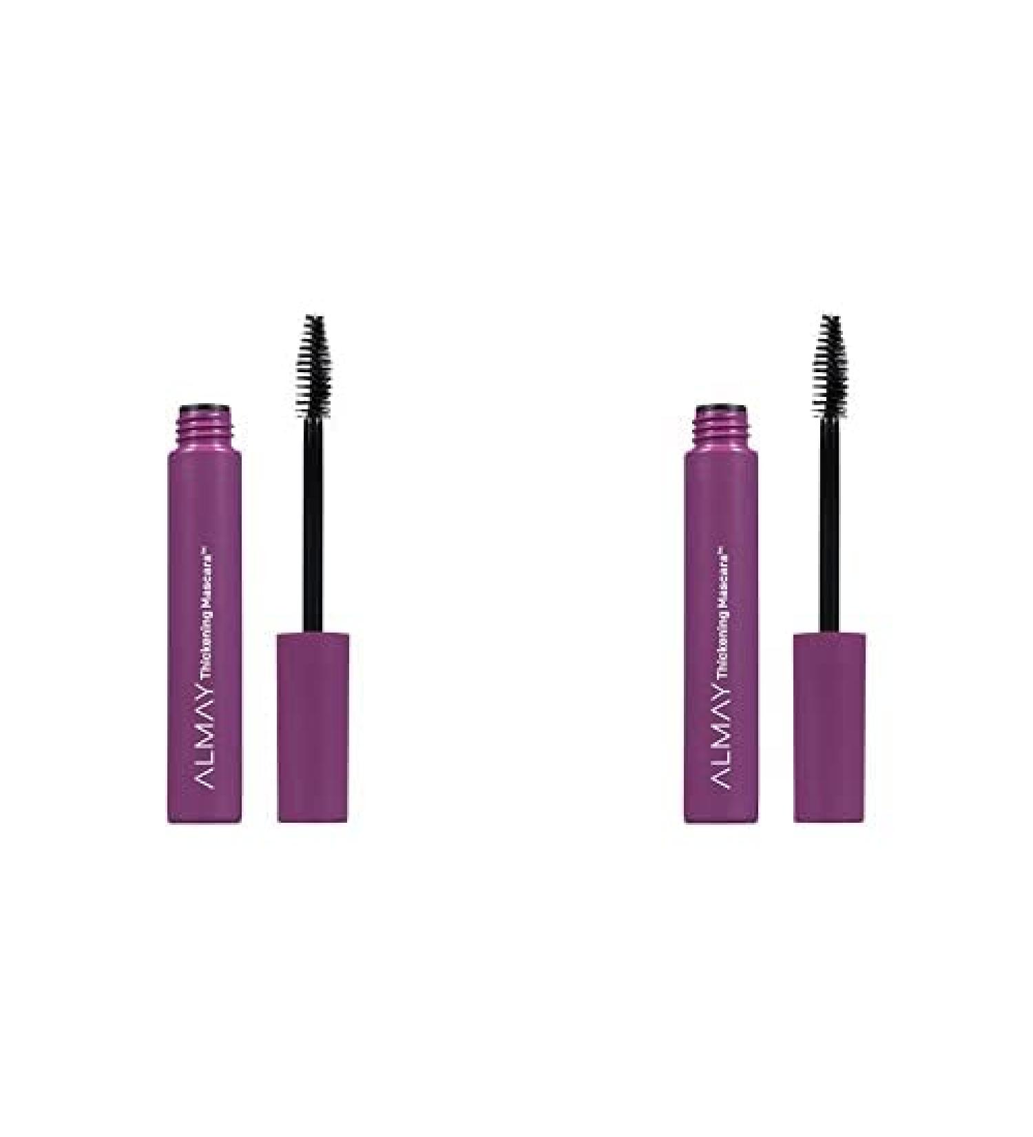 Almay Thickening Mascara with Aloe and Vitamin B5 - Blackest Black 0.26 Fl Oz (Pack of 2) | Hypoallergenic, Cruelty-Free, Ophthalmologist Tested, Fragrance-Free - Buy Online on GoSupps.com