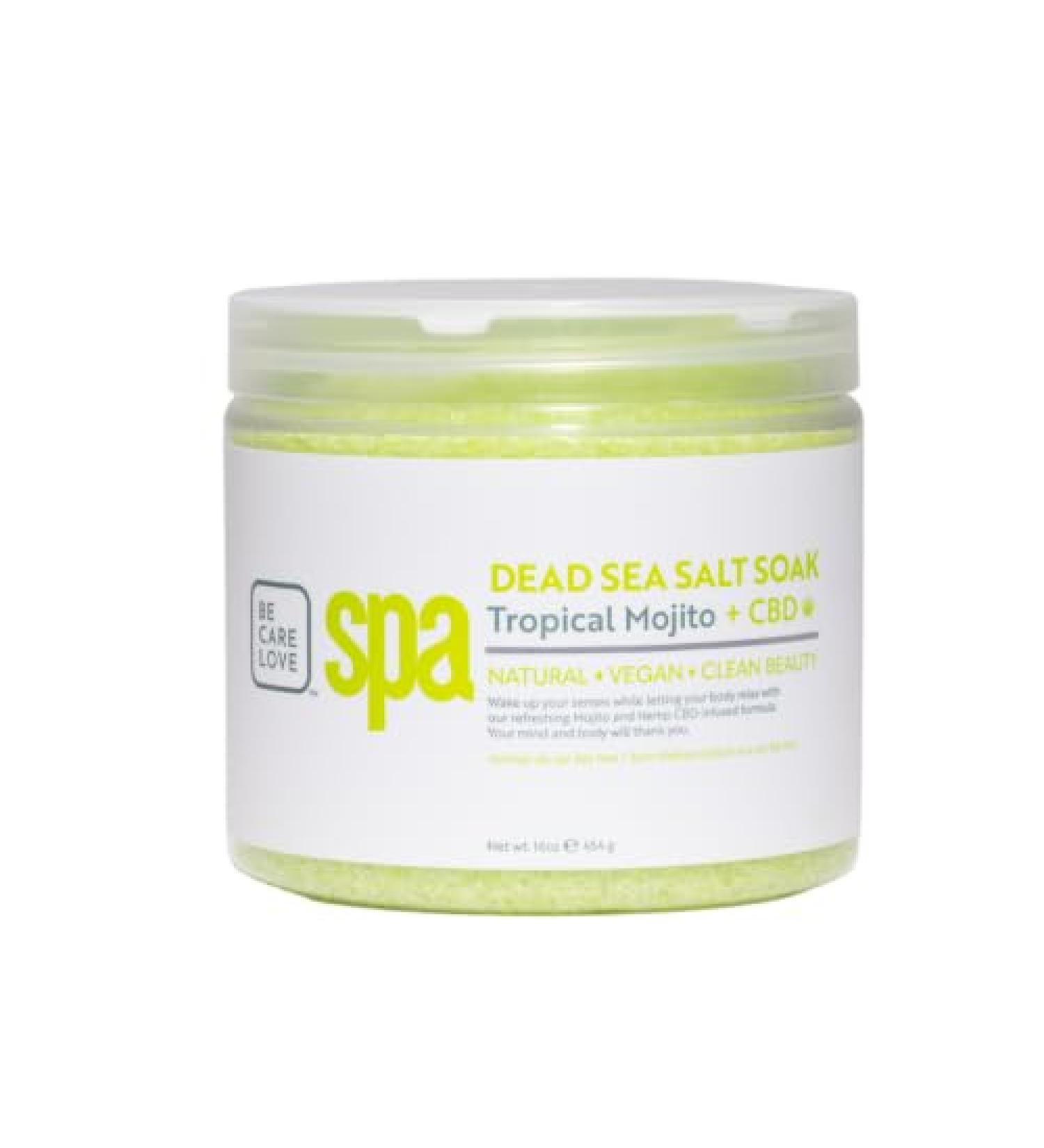 BCL SPA Dead Sea Salt Soak 454g Tropical Mojito + CBD