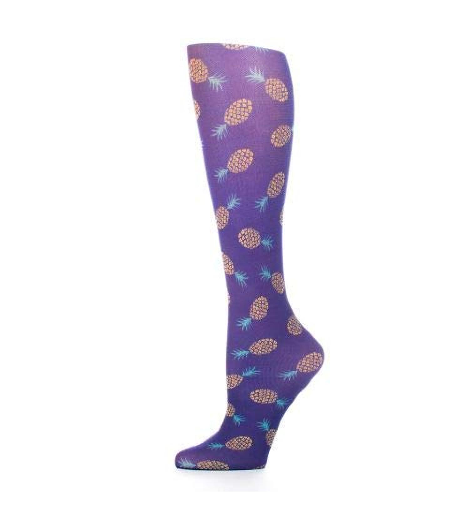 Red Moby Celeste-Stein-CMPSQ-3-2152 20-30 mmHg Compression Sock - Queen - Golden Pineapple