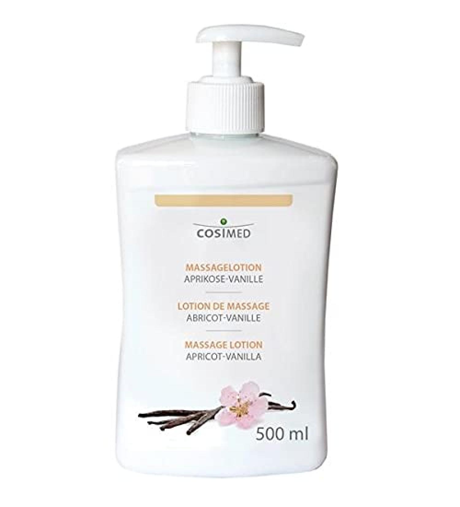 Aroma massage lotion apricot-vanilla 500 ml with dosing pump