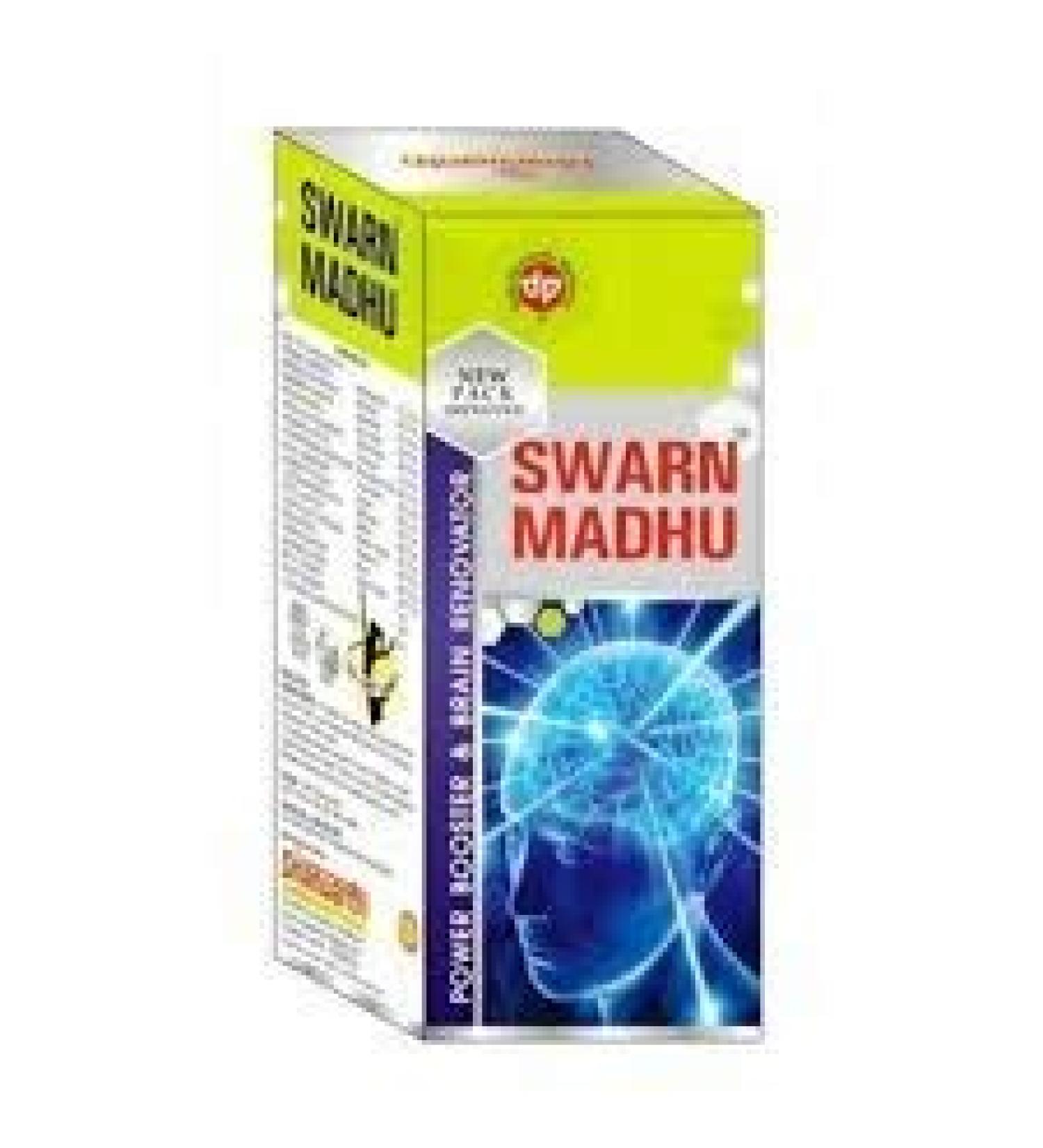 Dhanwantari Pharmaceuticals Swarn Madhu Power Booster and Brain Renovator 180 ml
