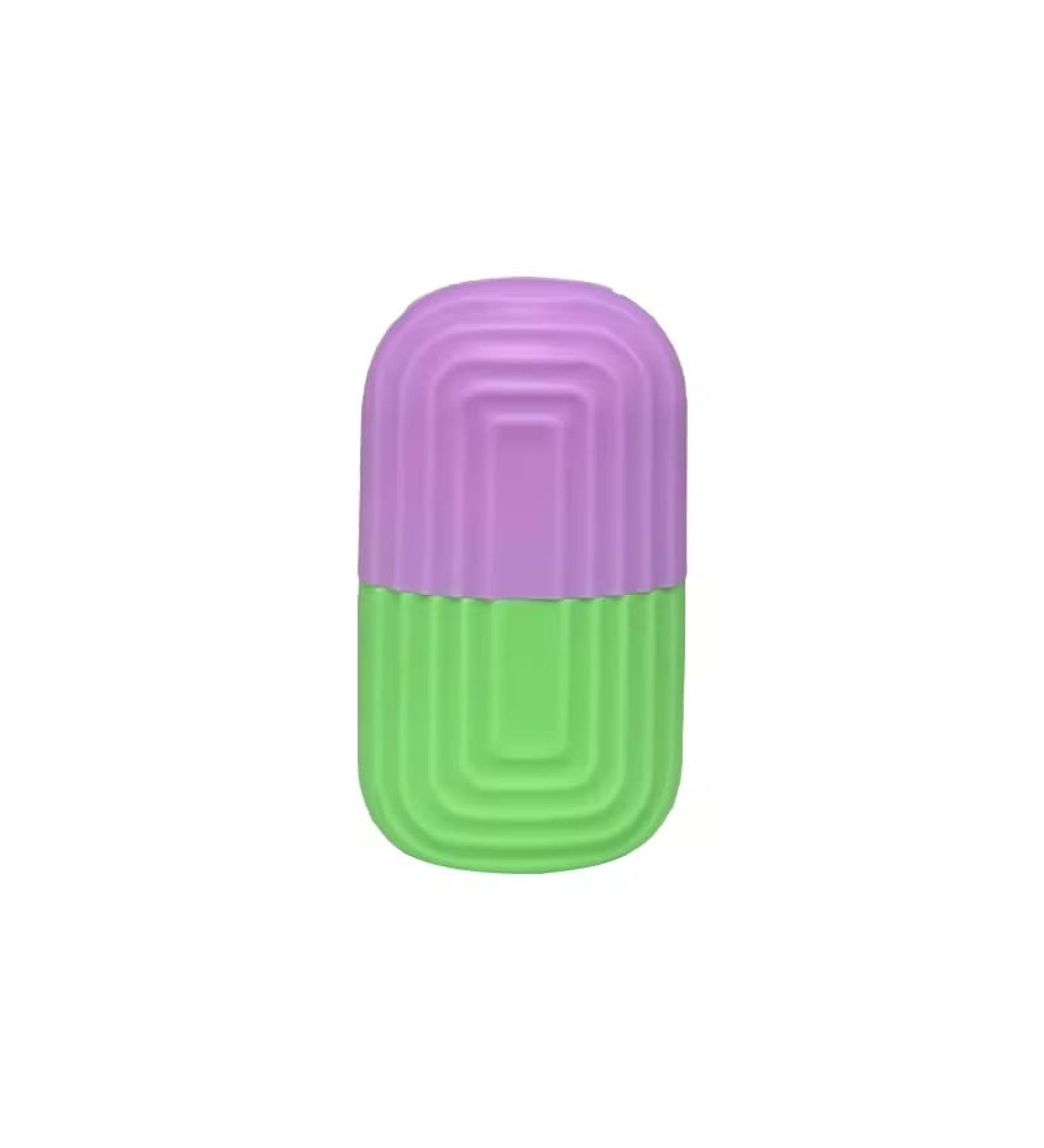 H&J Ice Cube Roller Massager - Natural Facial & Neck Care Reduce Eye Puffiness & Migraine Pain BPA Free Silicone Ice Mold (Purple & Green - Buy Online on GoSupps.com