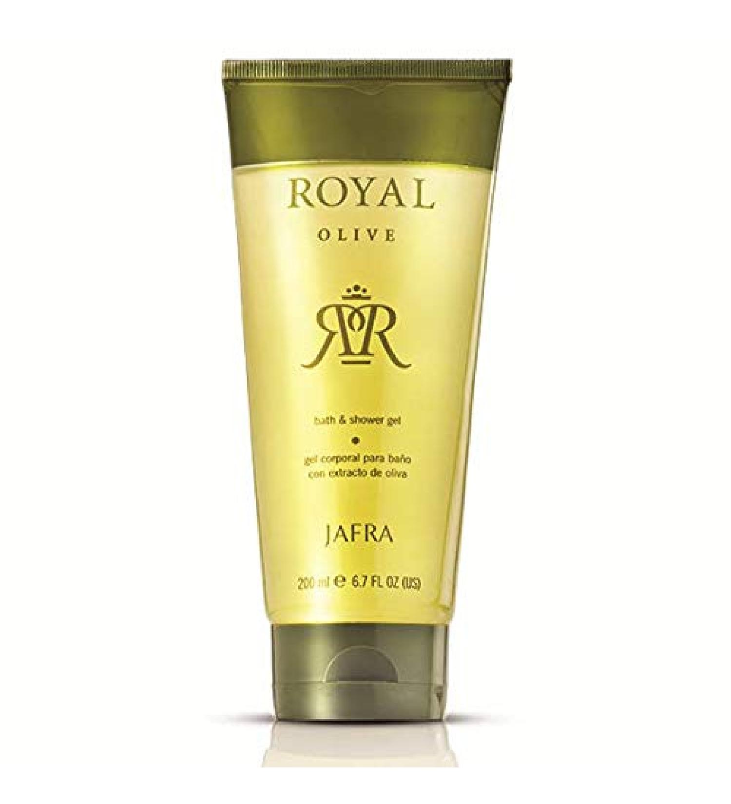 JAFRA ROYAL OLIVE BATH & SHOWER GEL 200 ML 6.7 FL. OZ. GEL CORPORAL PARA BA O CON EXTRACTO DE OLIVA.