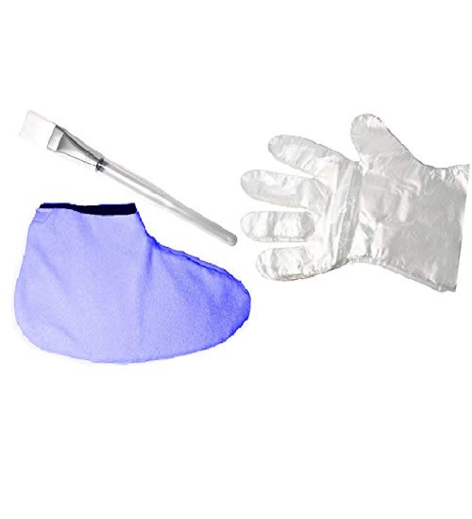 KM-Nails paraffin wax bath accessory set with mask brush 100 plastic gloves and booties