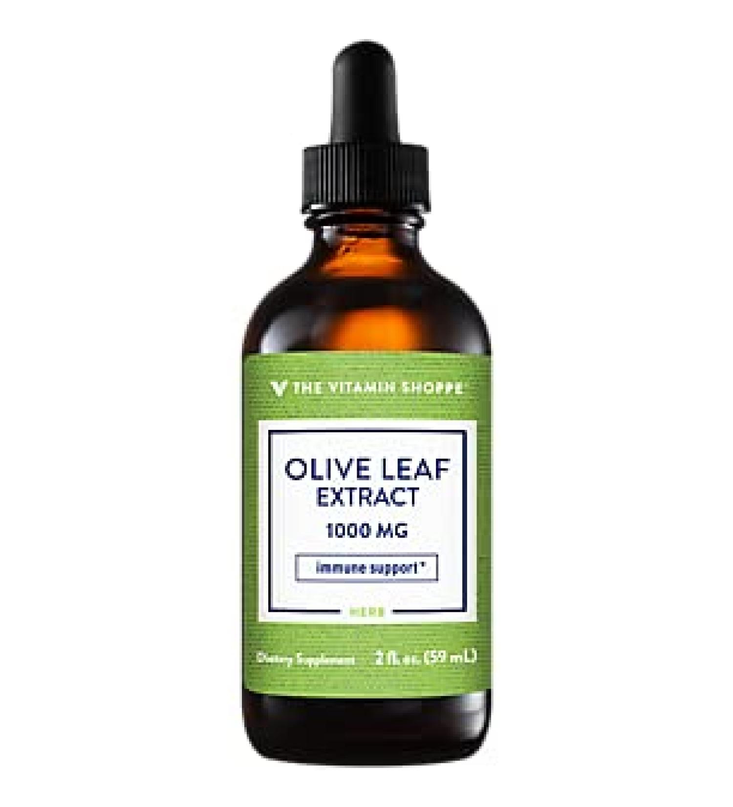 Organic Olive Leaf Extract 1000mg Alcohol-Free Liquid Supplement - 2oz - Immune Support - Buy Online on GoSupps.com