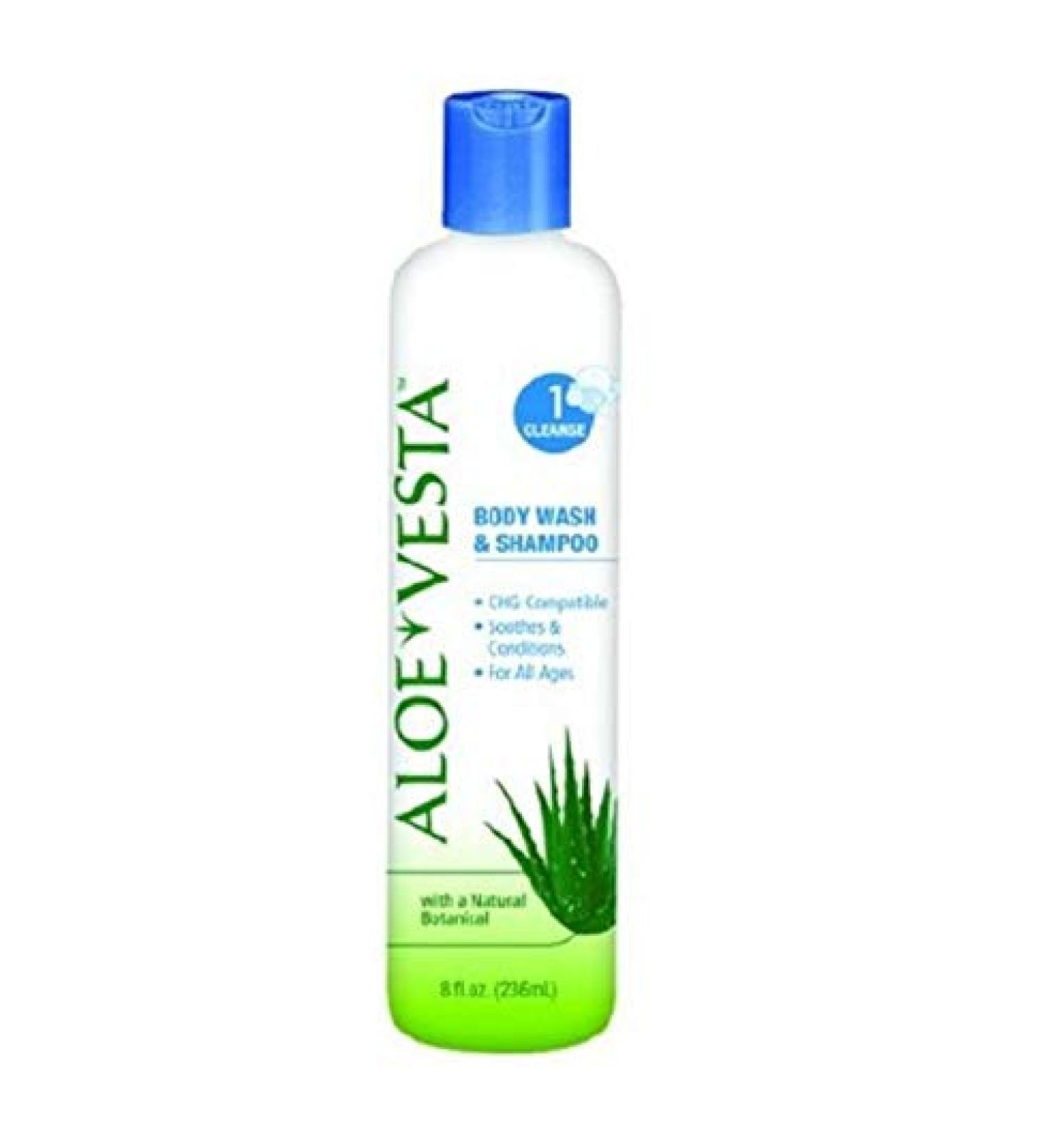 Aloe Vesta 2-n-1 Body Wash and Shampoo 8 oz - Pack of 12