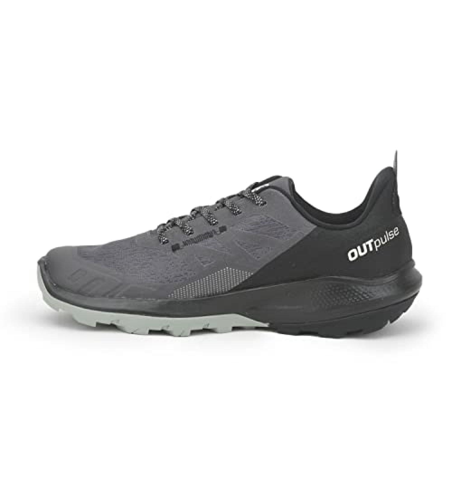 Salomon Men's OUTPULSE Gore-Tex Hiking Shoes 11.5 - Magnet/Black/Wrought Iron | Waterproof Outdoor Shoe - Buy Online on GoSupps.com