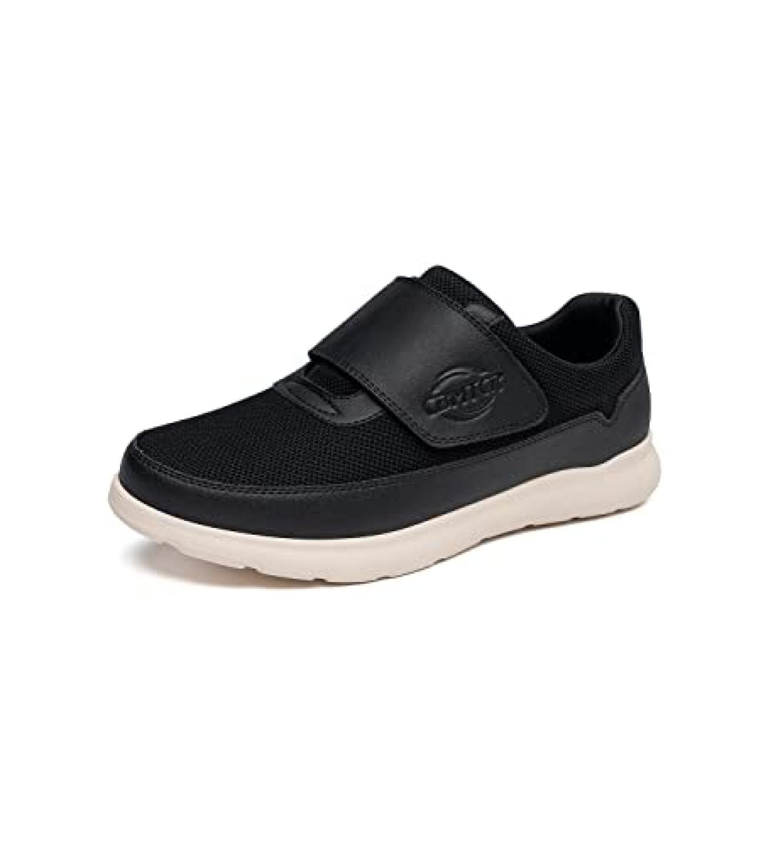 CBMTCR Men's Wide Walking Shoes with Adjustable Closure - Lightweight & Comfortable for Diabetic Swollen Feet - Size 11 Wide, Black - Buy Online on GoSupps.com