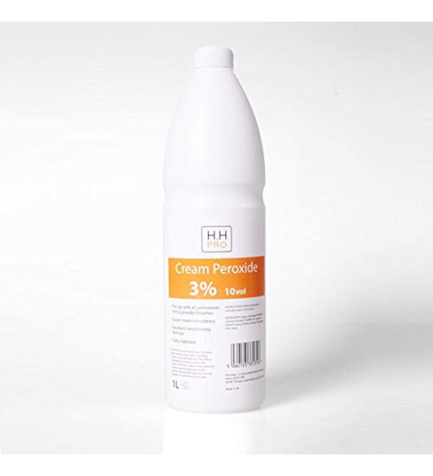 H.H Pro Cream Hair Colour Tint Peroxide Developer 3% (10 volume) Litre 1000ml