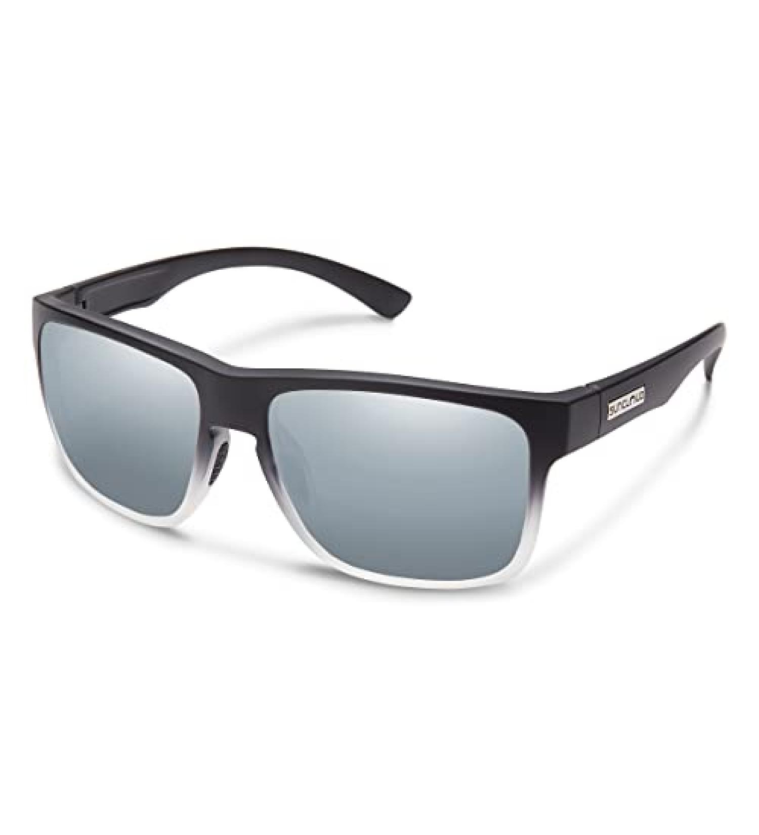 Suncloud Rambler Sunglasses Black Gray Fade Polarized Silver Mirror - One Size - Buy Online on GoSupps.com