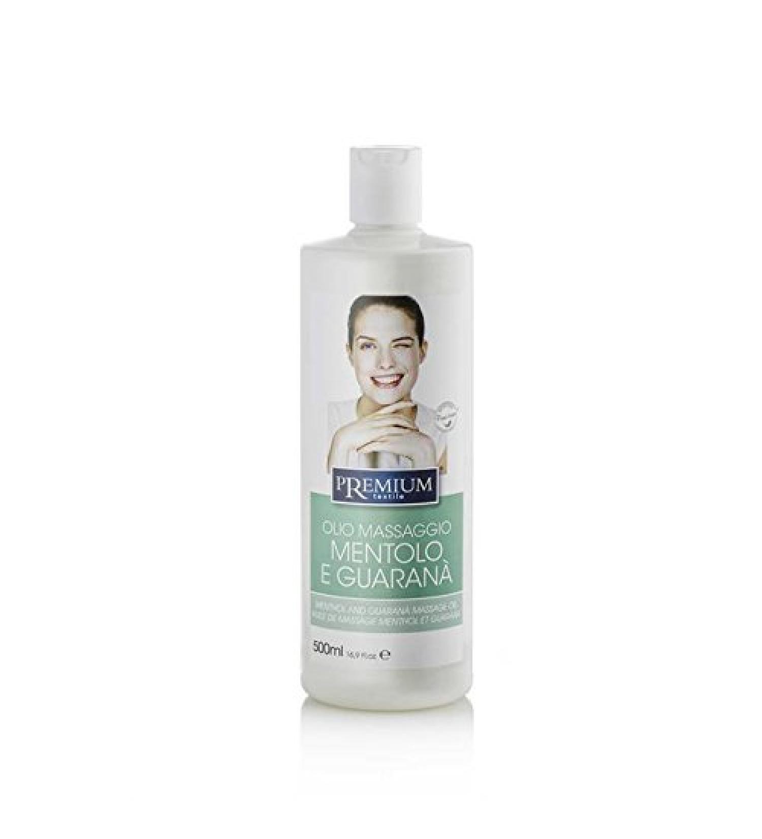 Premium massage oil menthol and guarana 500ml