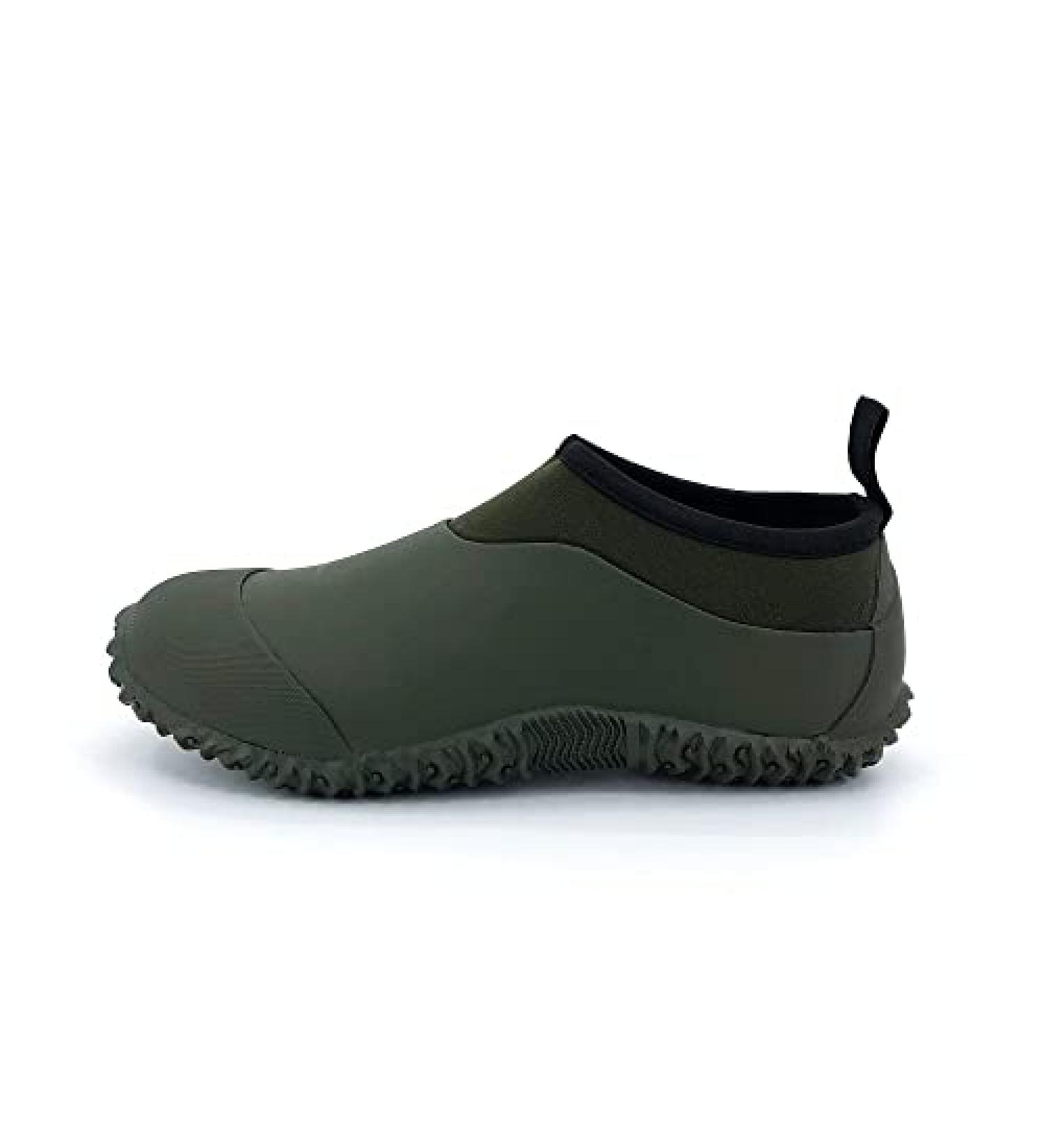 SYLPHID Waterproof Neoprene Garden Shoes for Men and Women - Dark Green, Size 10 Women/9 Men - Buy Online on GoSupps.com
