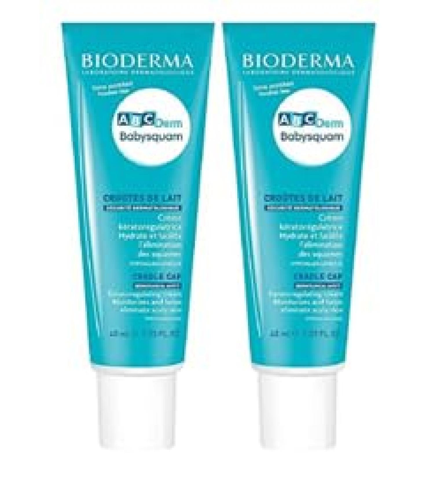 Bioderma |Abcderm Babysquam |Removing milk crust |Intensive moisture |regulates sebum production |Clean scalp |odorless |leaves no greasy hair 2 x 40 ml
