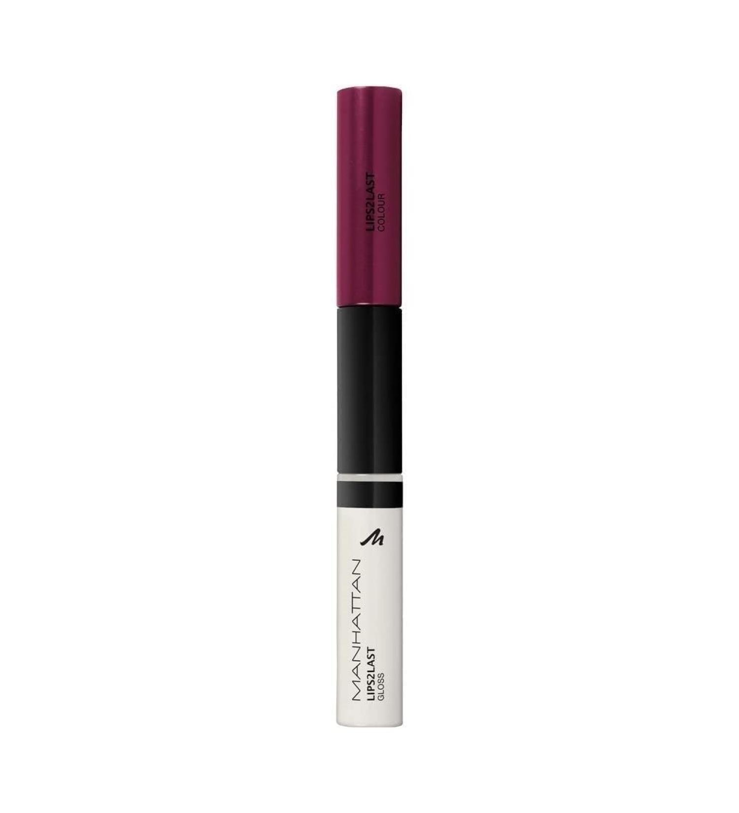 Buy Manhattan Lips2Last Colour & Gloss - Soft Berry 56Q | Long-lasting Lip Colour & Gloss in One - 8ml - Buy Online on GoSupps.com