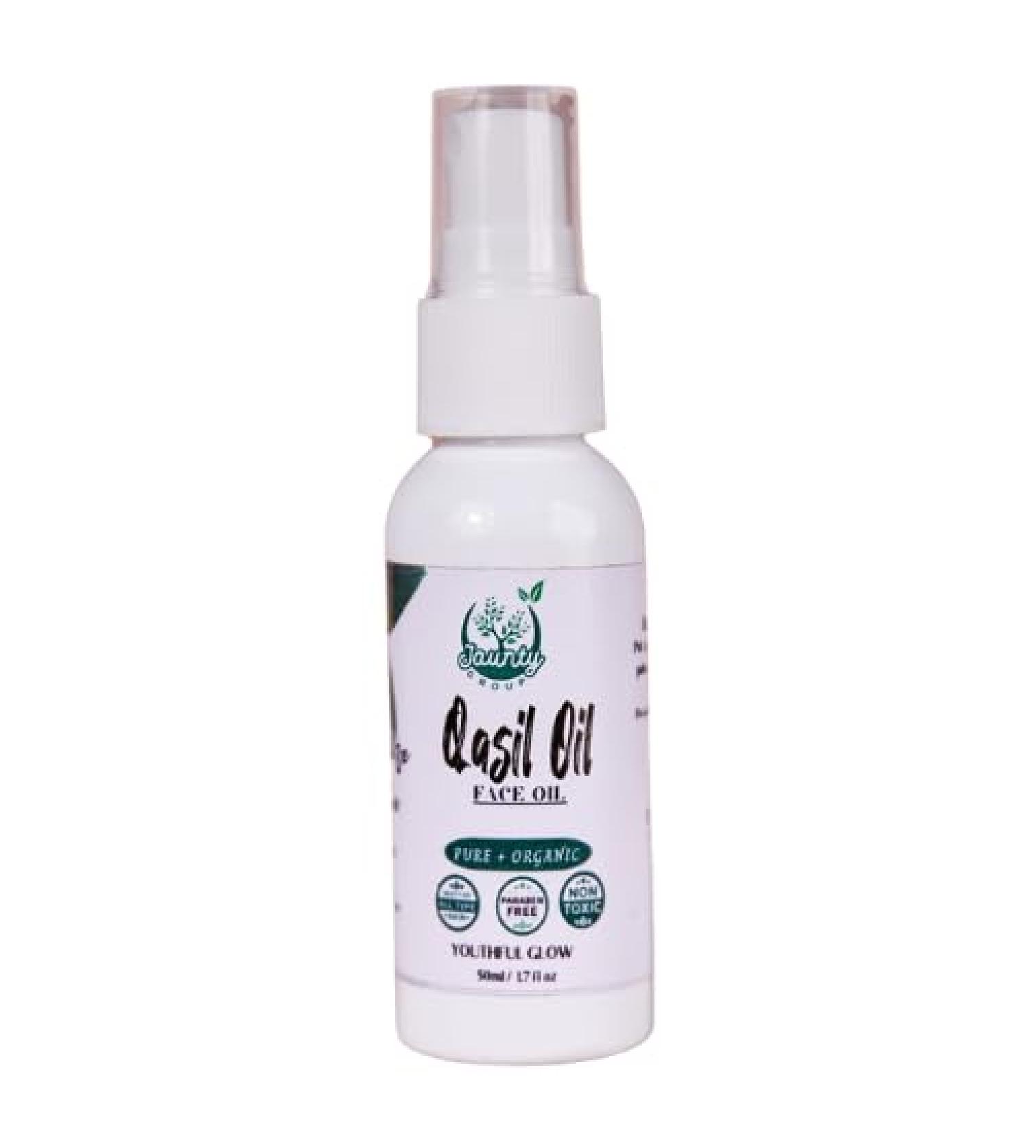 JAUNTY Qasil face Oil (30ml / 3.4 fl oz) Plant Based Facial Oil Serum for Dry or Sensitive Skin Resilience | Firm Skin & Reduce Fine Lines Anti-Aging for All Skin Types. (52ml)