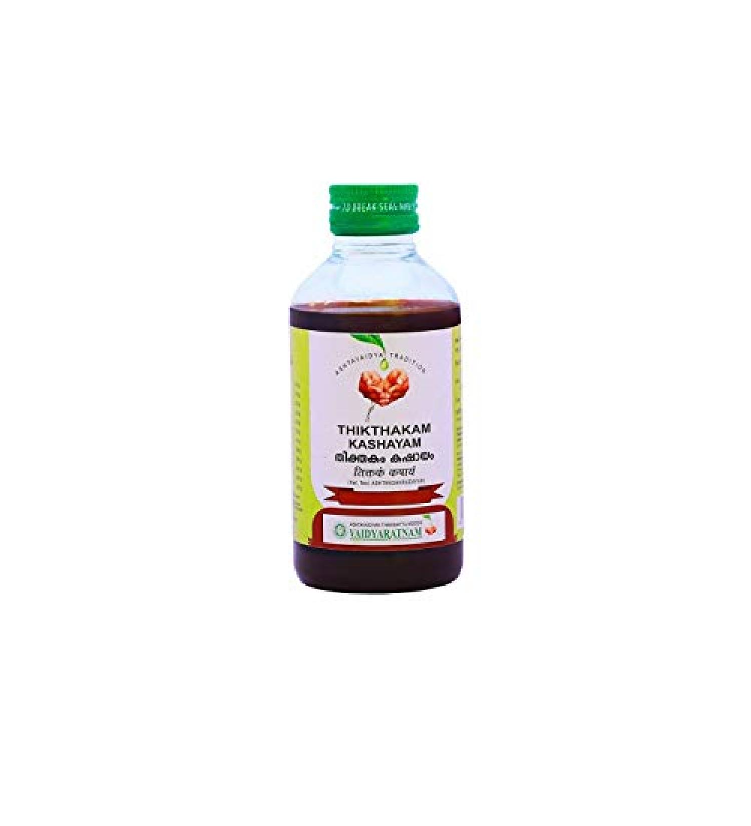 Set of 2 Vaidyaratnam Oushadhasala THIKTHAKAM KASHAYAM (200 ml) – by Venus.Exports