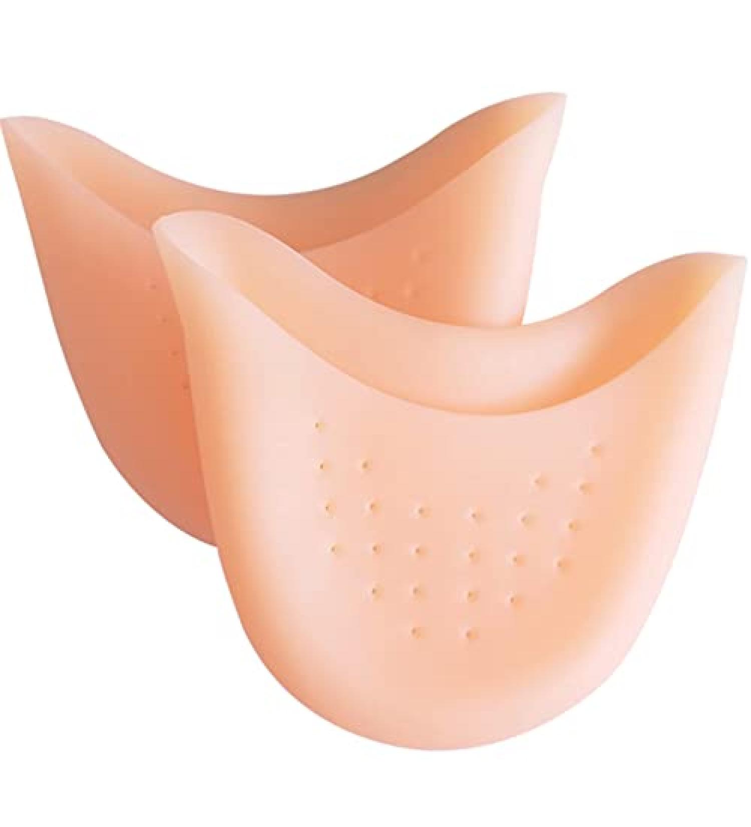 DANCEYOU Silicone Gel Ballet Toe Pads for Women - Medium-Peach (2 Styles) - High Heels & Pointe Shoes Toe Covers - Buy Online on GoSupps.com