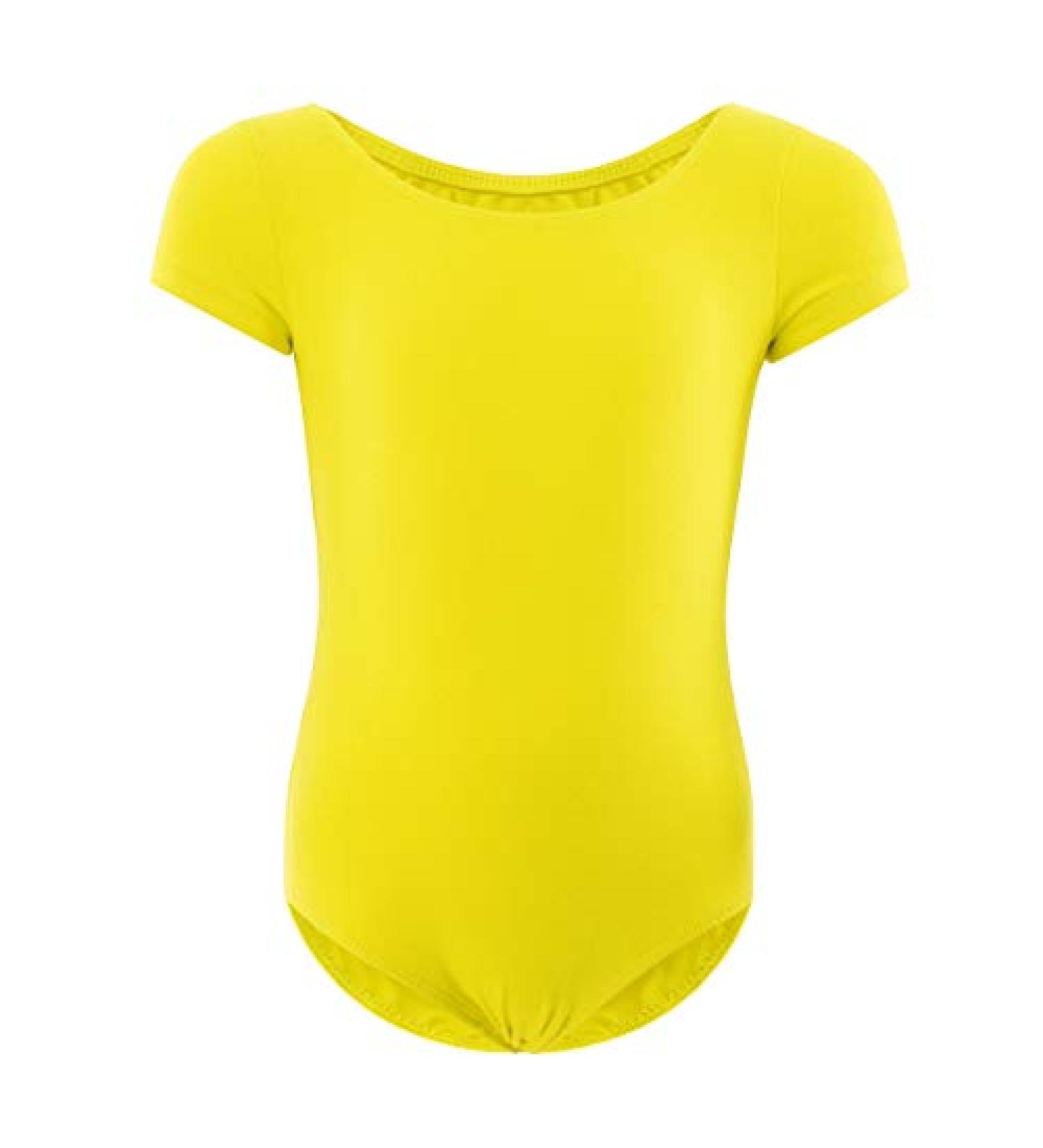 WEGETIT Girls Ballet Dance Leotard for Toddler Gymnastics 6-8 Years - Yellow - Buy Online on GoSupps.com