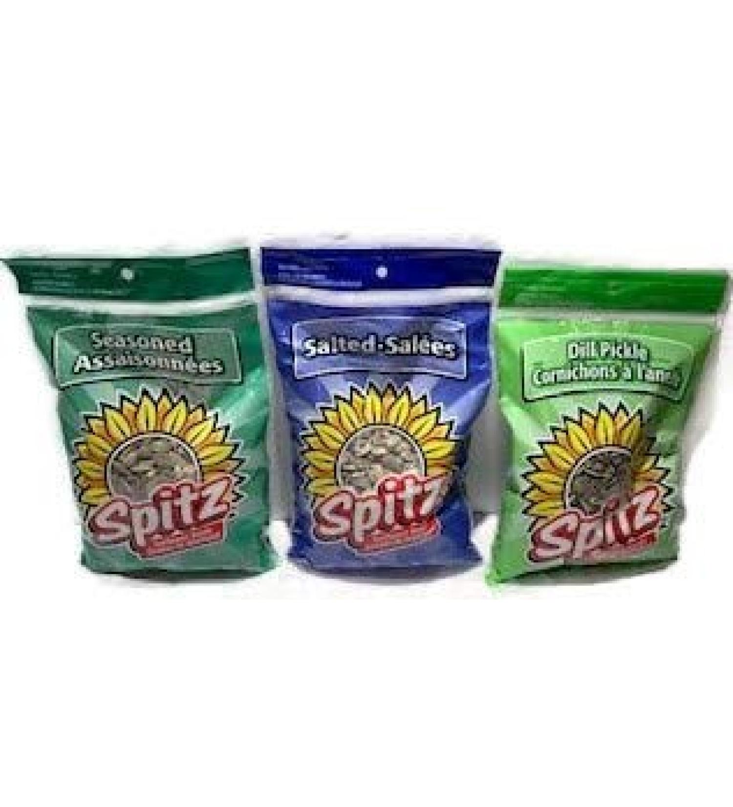 Spitz Sunflower Seeds 3 Pack (3 x 210g): Salted Seasoned & Dill Pickle Flavours - Buy Online on GoSupps.com