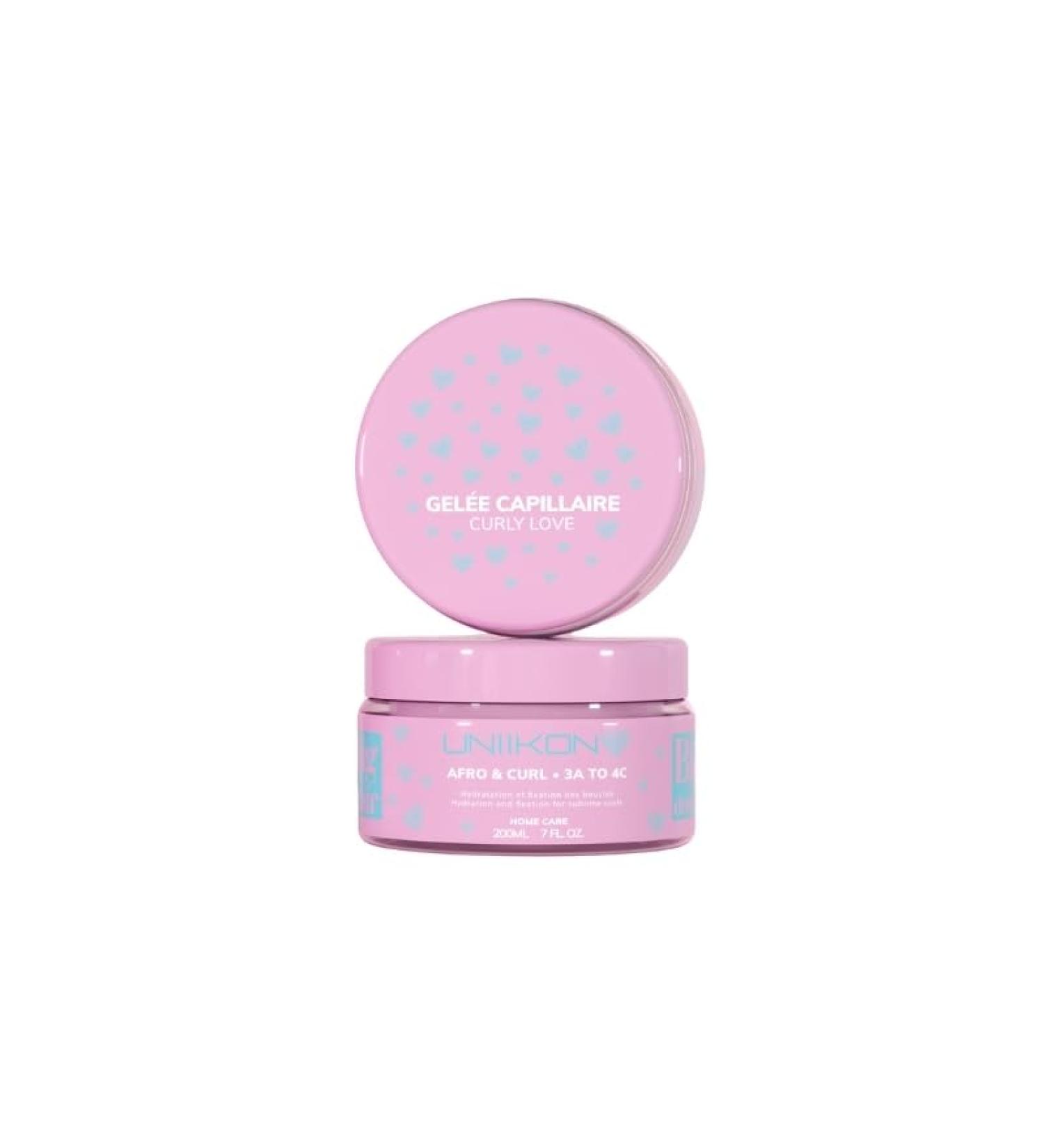 UNIIKON - Curly Love Hair Jelly - Moisturizes Defines and Fixes Curls - Brilliant Shine - Curly Hair - Afro and Curl Range 3A to 4C - 200 ml - Buy Online on GoSupps.com