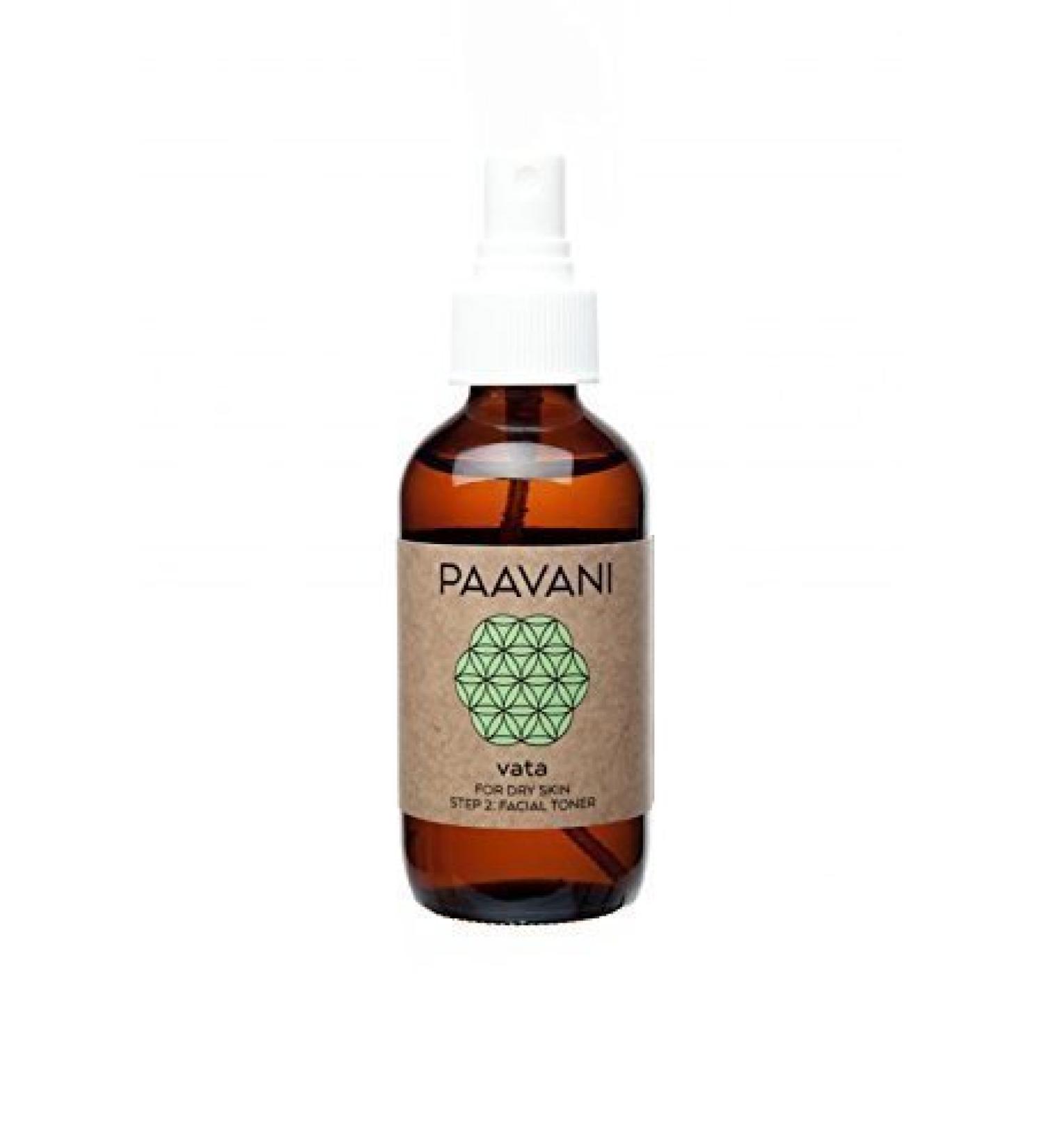 PAAVANI Ayurveda Vata Toner - Made in USA - Ayurvedic Skincare- Dry Skin - 100% Organic 4 oz
