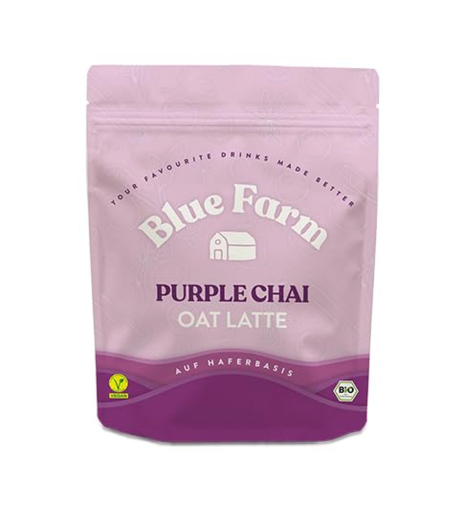 Buy Blue Farm Bio Purple Chai Oat Latte | Vegan Gluten-Free & Low Waste | Chai Tea Blueberry & Beetroot Blend - Buy Online on GoSupps.com