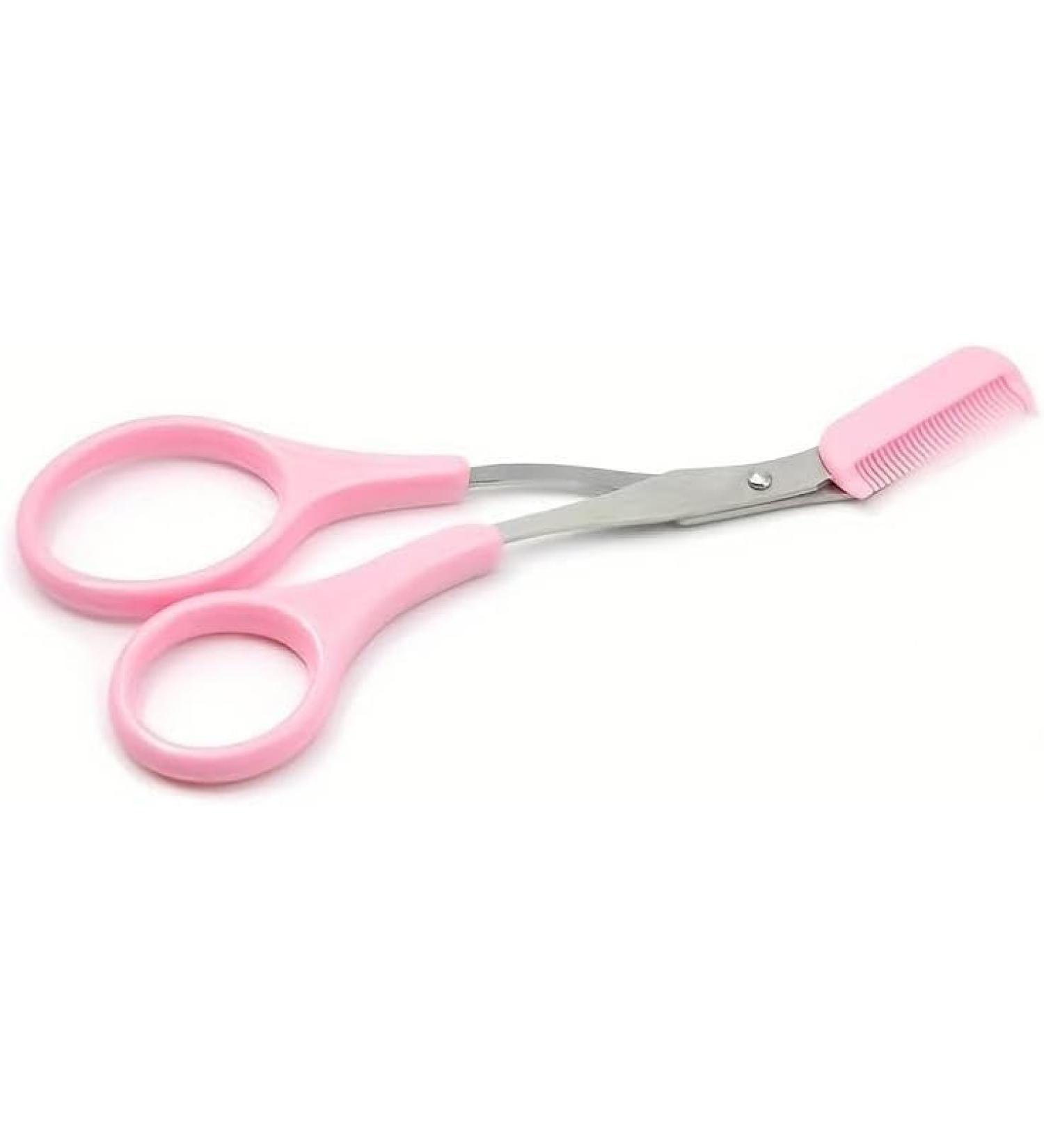Professional Eyebrow Scissors with Comb - Stainless Steel Precision Trimmer for Men and Women - Small Grooming Tool - Buy Online on GoSupps.com