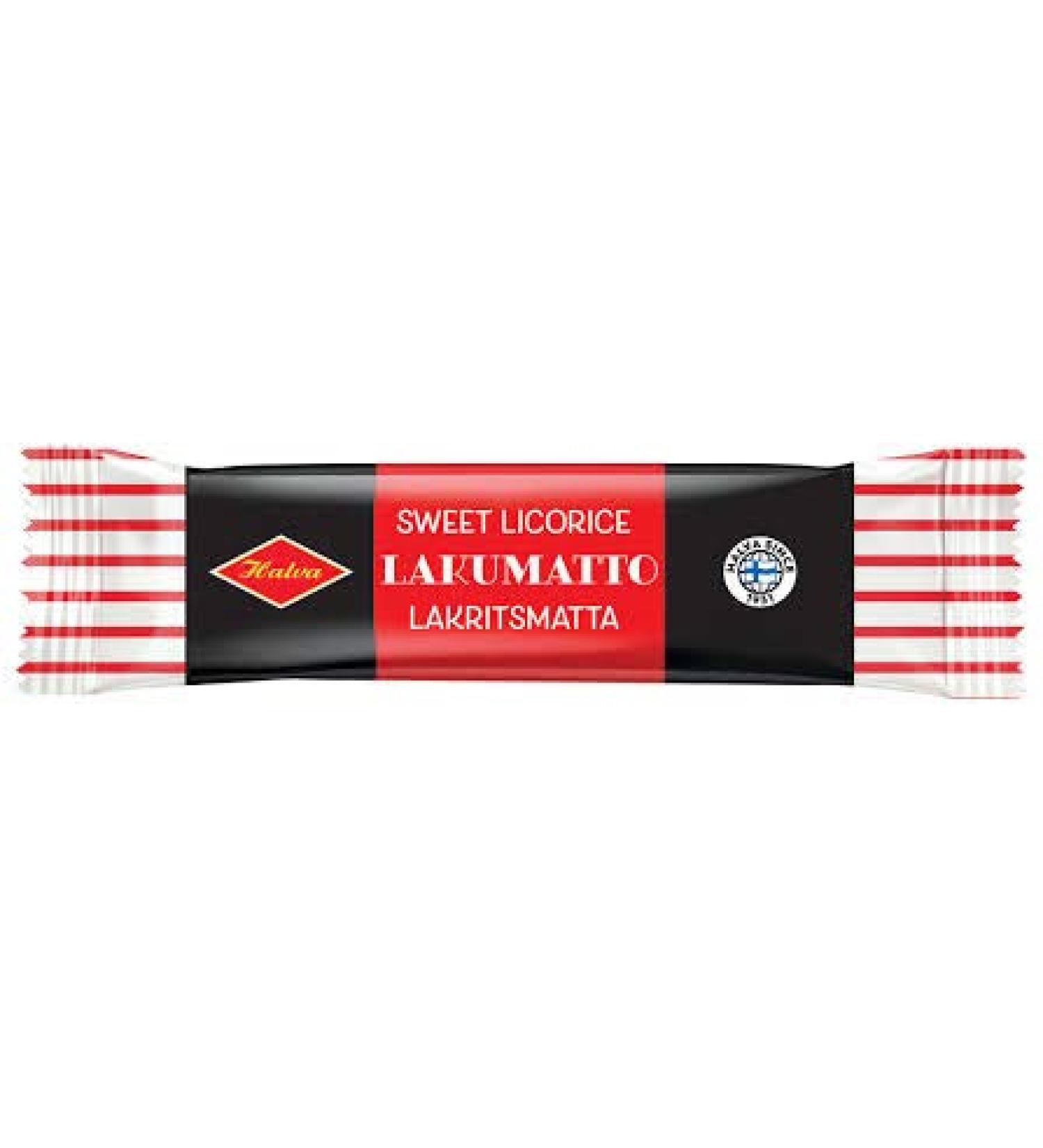 Halva Lakumatto Sweet Liquorice 6 Bars of 60g