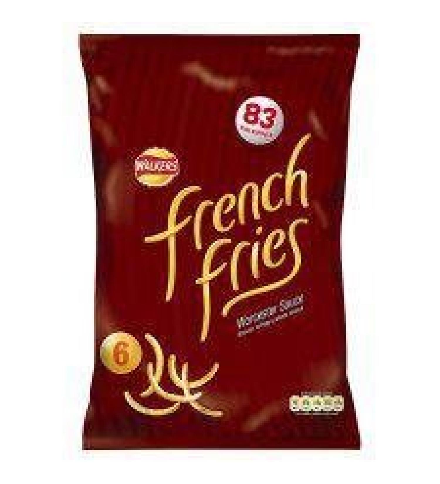 Walkers French Fries Worcester Sauce Snacks 6 x 19G by Walkers