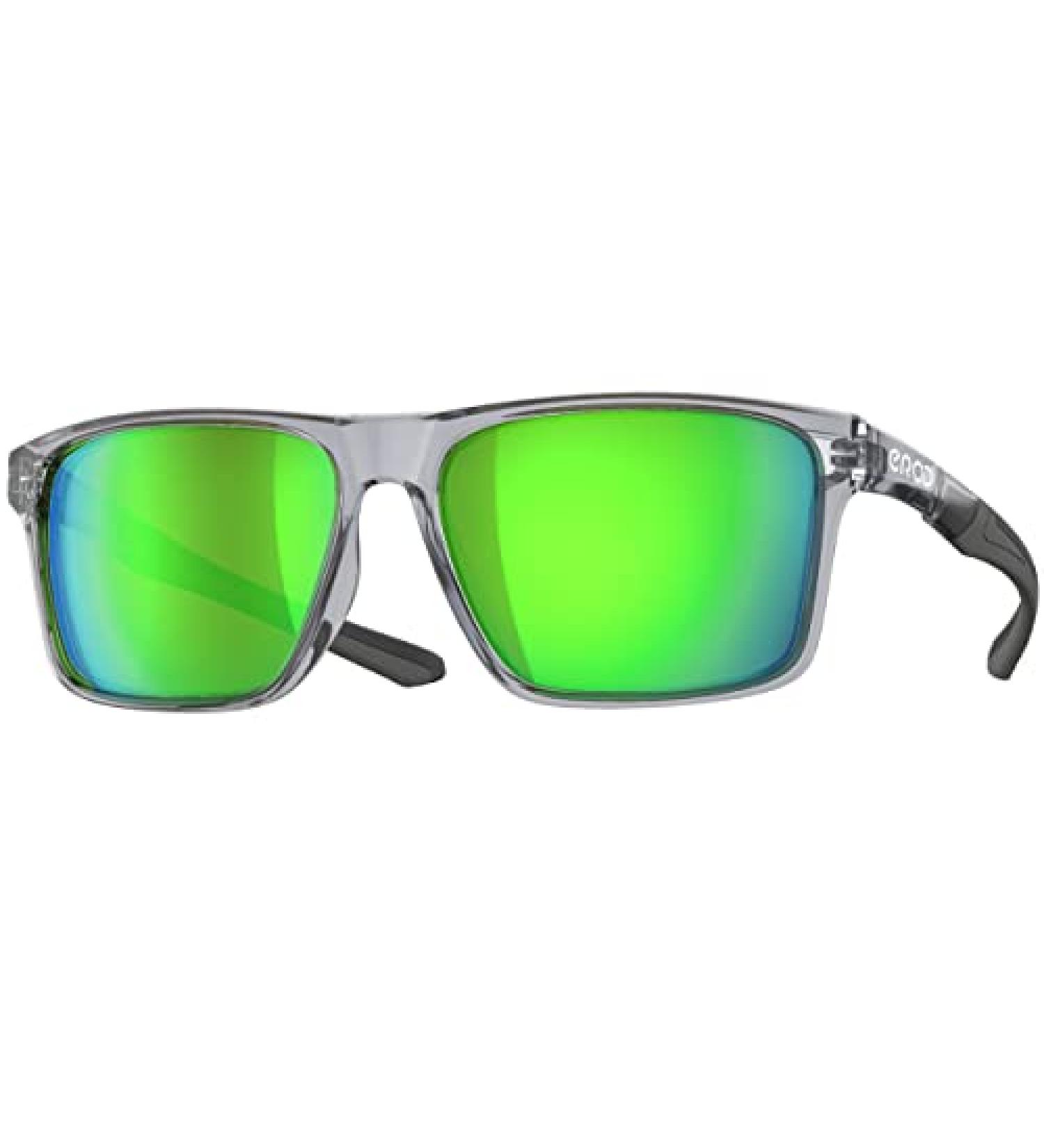 EAZYRUN HD Polarized Sunglasses for Men & Women | Running, Cycling, Fishing & Driving | Clear Grey/Yellow Green | Outdoor Sports Sunglasses - Buy Online on GoSupps.com