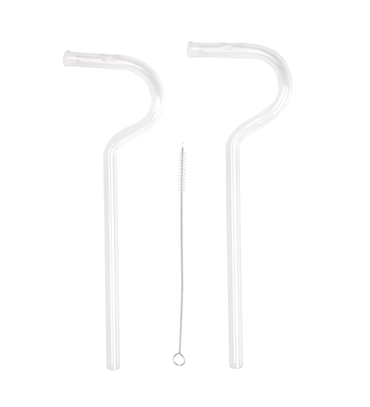 2 Pcs Anti-Wrinkle Drinking Straws | No-Wrinkle Lips | Sideways Design | Anti-Aging | Prevent Horizontal Curved Lines | Glass Flute Style - Buy Online on GoSupps.com