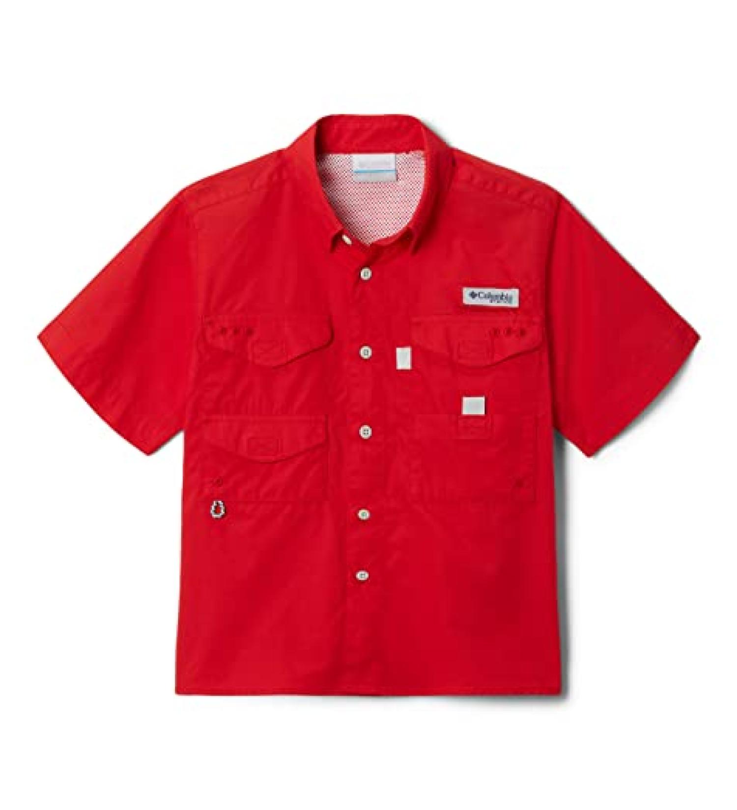 Columbia Little Boys' Bonehead Short Sleeve Shirt - Red Spark | Size Medium - Buy Online on GoSupps.com