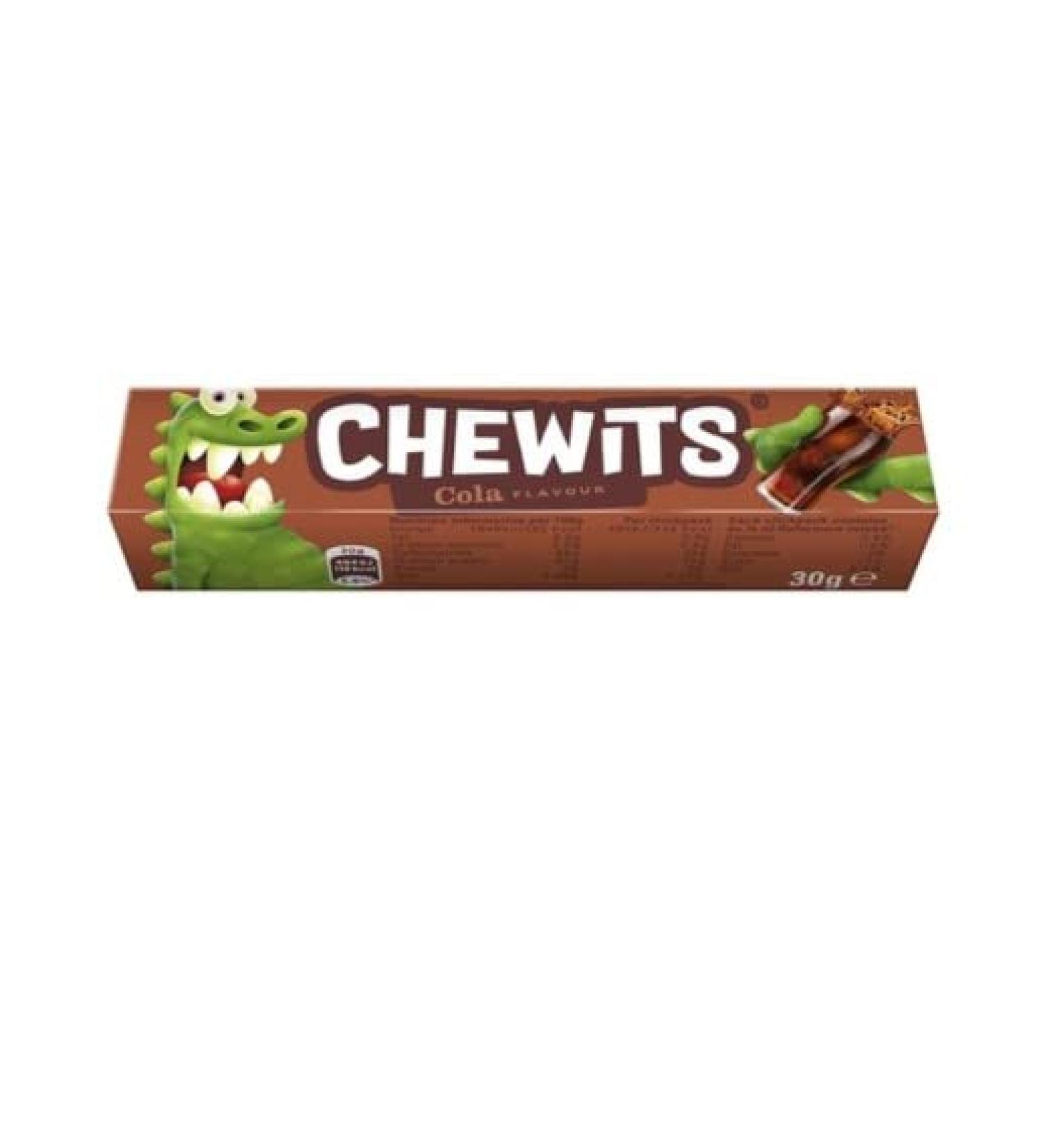 CHEWITS Fruity Flavoured Sweets Candy Bars (COLA - 30g x 5 Packs) Delicious Tasty And Twisty Treat Gift Hamper