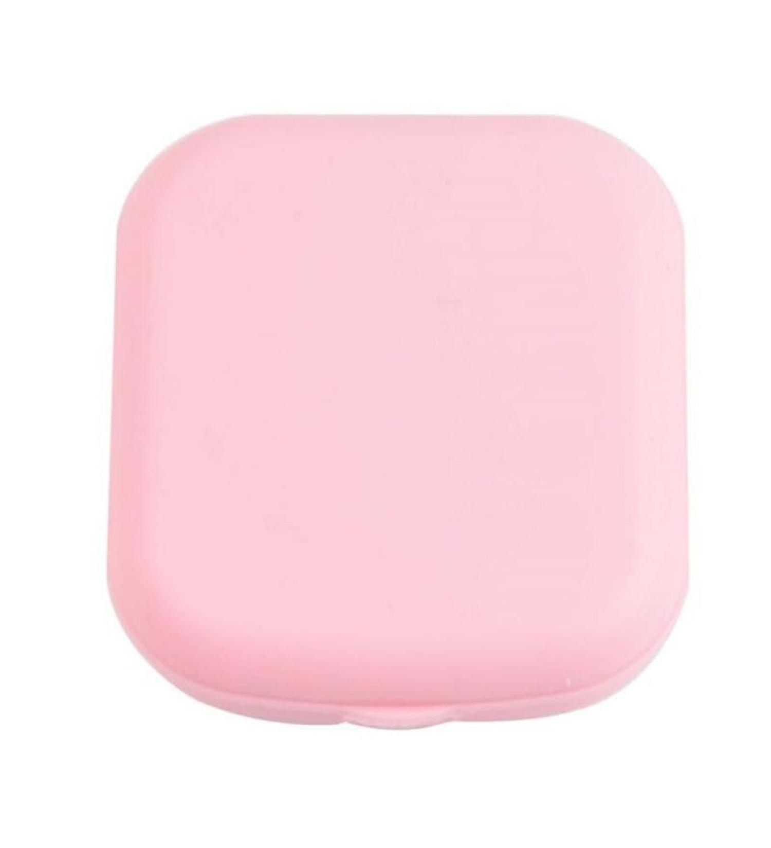 Travel Contact Lens Case Kit - Mini Etui with Mirror | Pink Lens Container for Easy Travel - Buy Online on GoSupps.com
