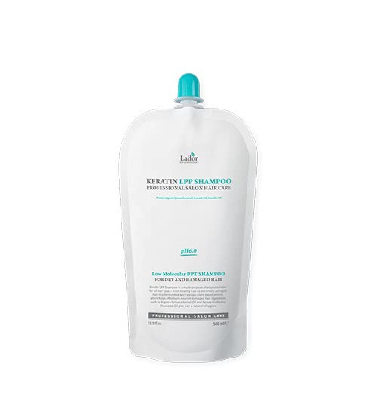  Lador Keratin LPP Shampoo Refill (K ratine LPP Recharge de shampoing) 500ml - Buy Online on GoSupps.com