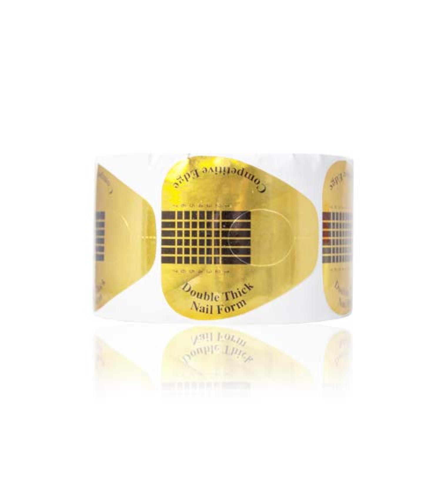 Profico Wide Nail Stencil - Self-Adhesive Modeling Template for Gel & Acrylic Nail Extensions (100 Gold Pieces) - International Shipping - Buy Online on GoSupps.com
