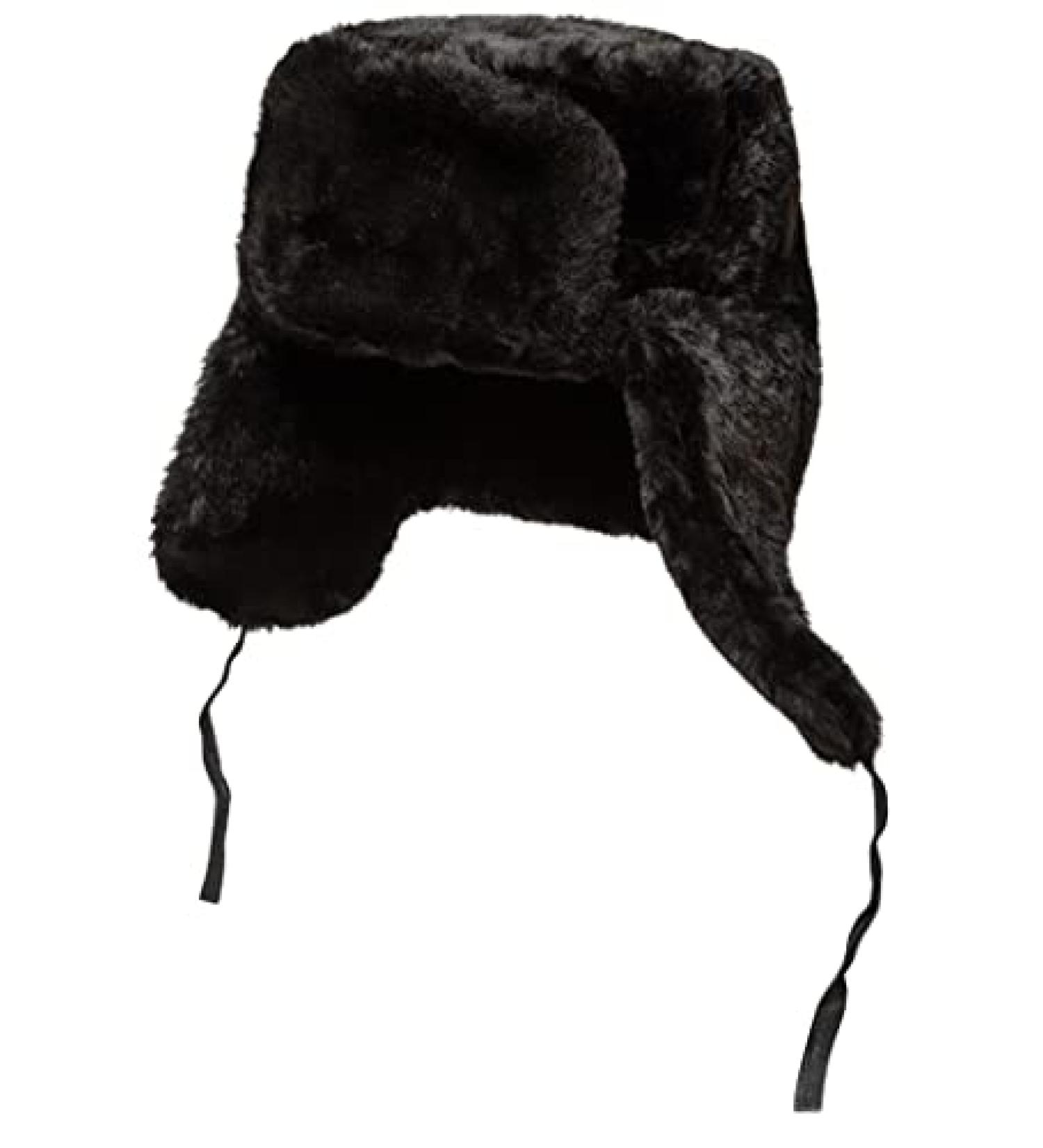 thumbnail image 2 of Windproof Warm Faux Fur Trapper Hat With Ear Flaps, Winter 2 of 13