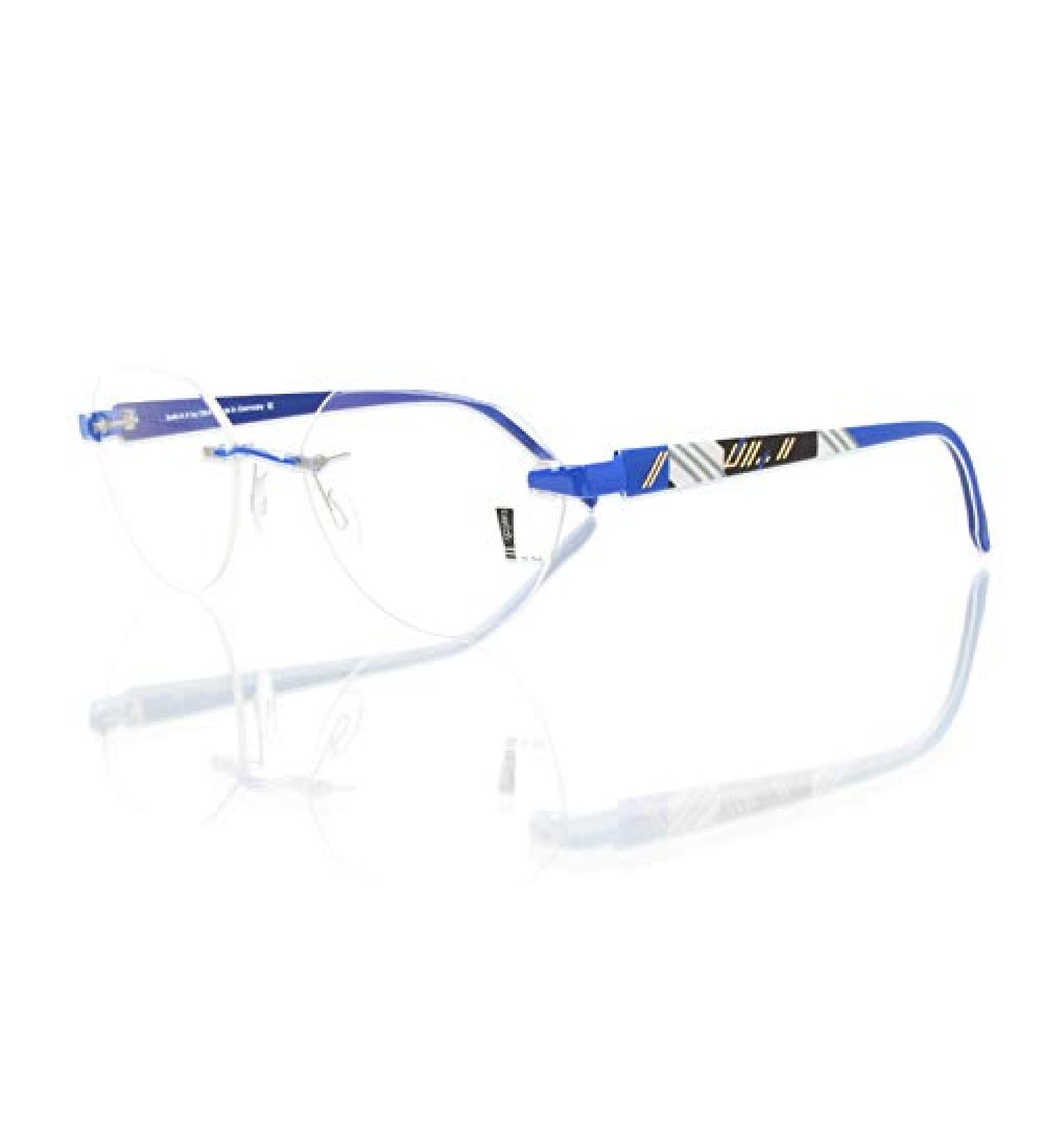 switch it set Combi 9169 interchangeable temples in blue-black-white inside dark blue stripes