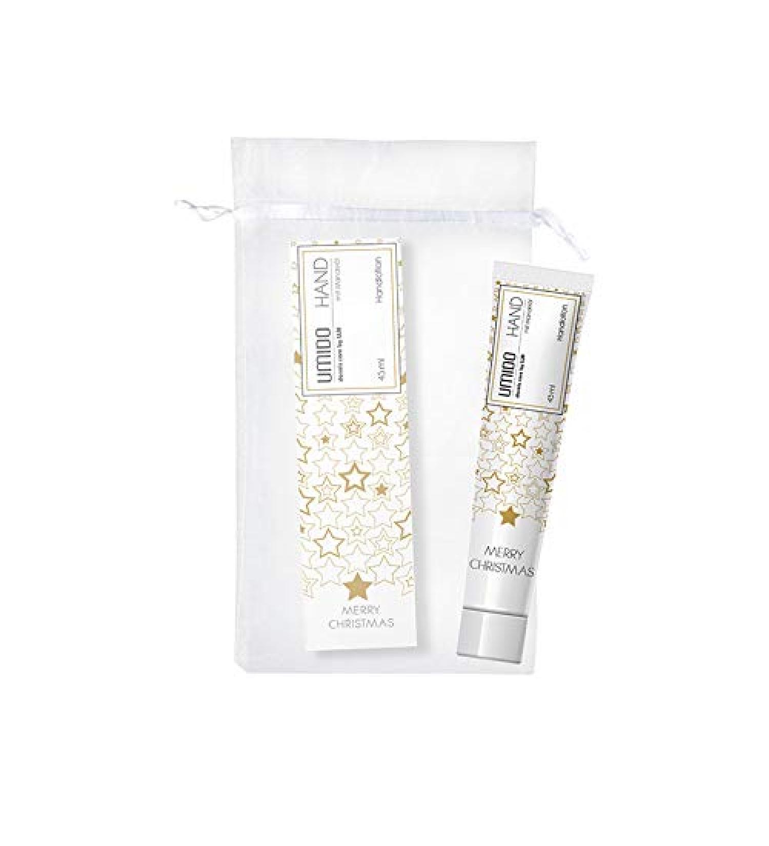 UMIDO Beauty Set Hand Lotion 45 ml Almond Oil Christmas - 1 x 45 ml + Organza Bag (6-BYS)