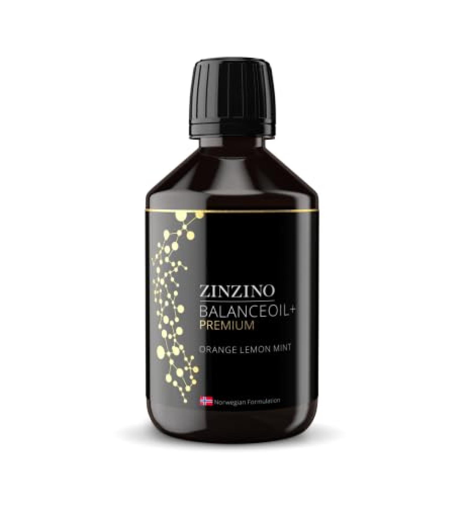 Zinzino Balanceoil+ Premium Fish Oil - 2478 mg Omega-3 Omega-9 Vitamin D3 | 300 ml Orange Lemon Mint - Boost Your Health Naturally! - Buy Online on GoSupps.com