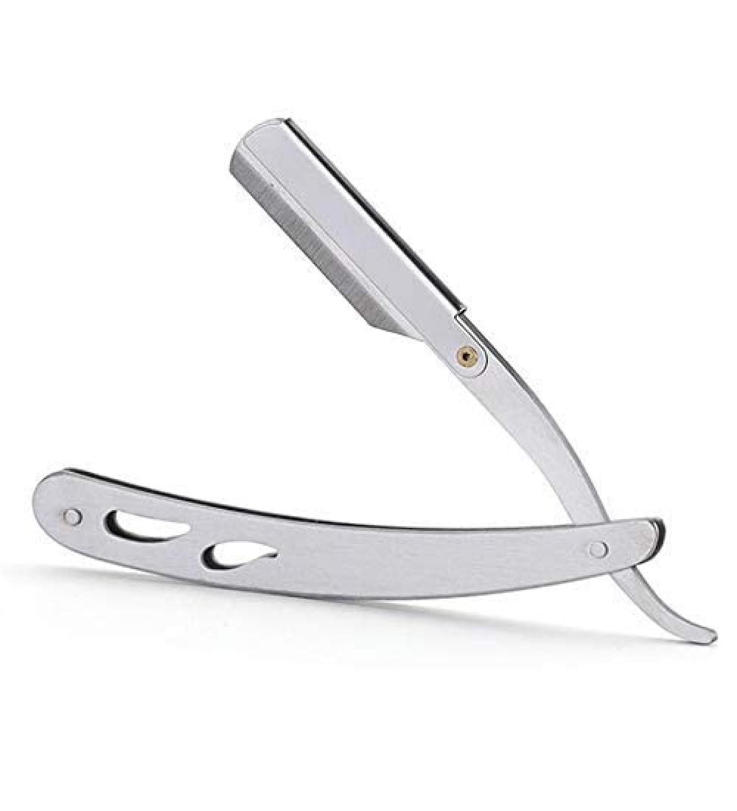 Buy Sicastar Stainless Steel Folding Straight Razor - Single Edge Replaceable Blades - Perfect for All Double Edge Blades - International Shipping - Buy Online on GoSupps.com