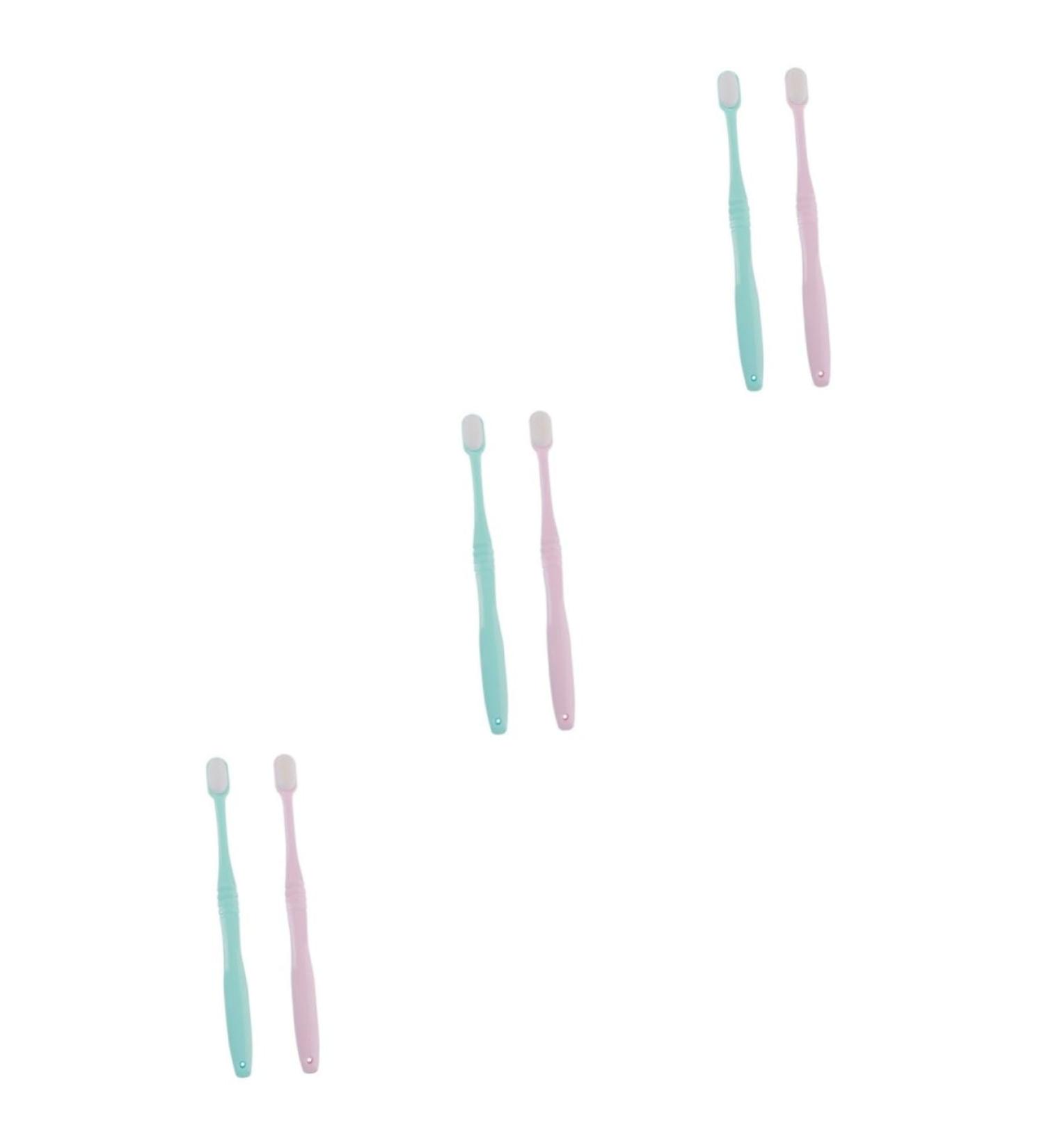 Shop Minkissy 6-Piece Portable Soft Nylon Toothbrush Set - Natural & Brass Bristles for Adults | International Shipping Available - Buy Online on GoSupps.com