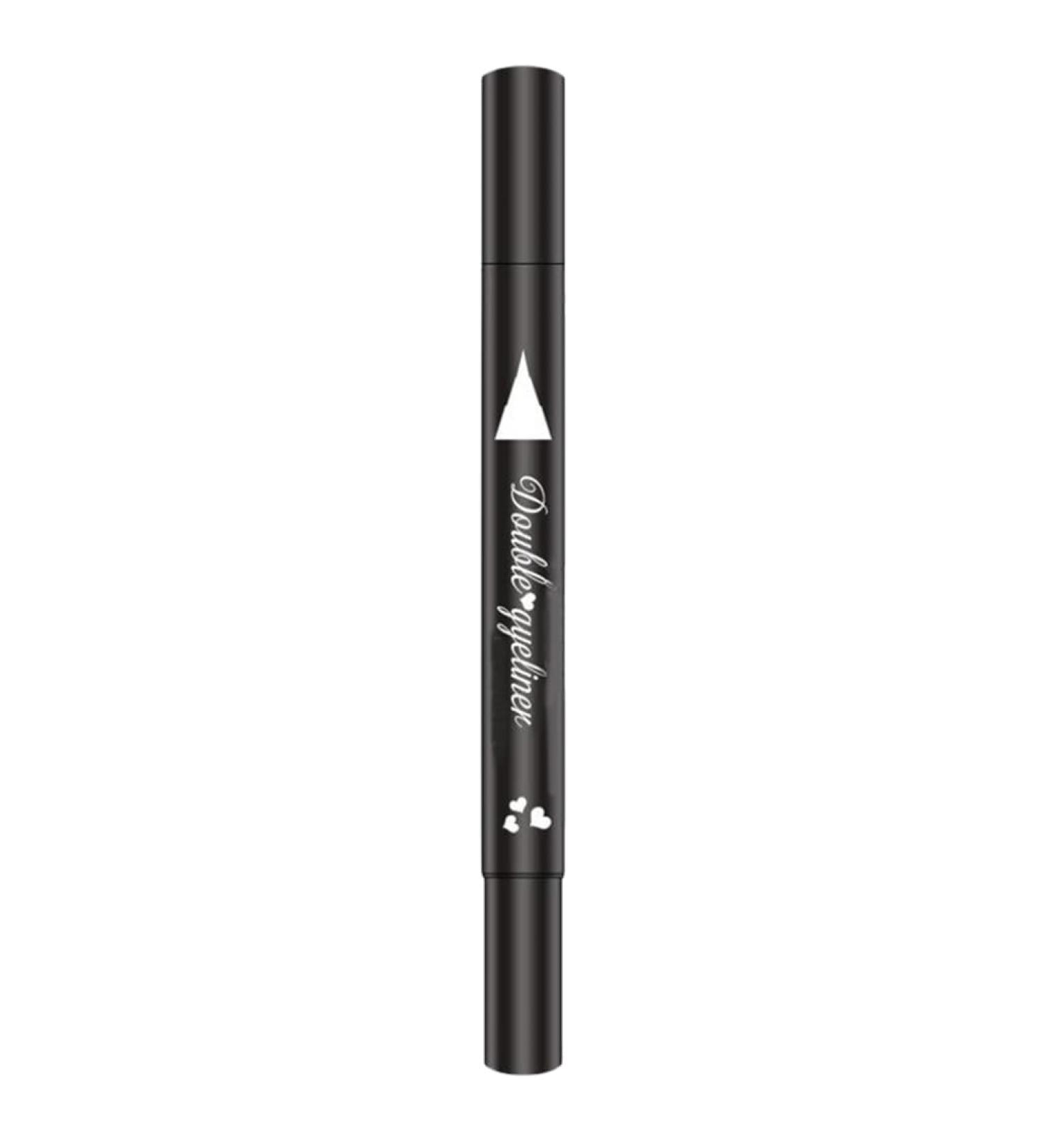 Eyeliner Stamp 2 in 1 Double-Head Waterproof Liquid Eyeliner Pen Make-Up Tool Black Heart Liquid Eyeliner - Buy Online on GoSupps.com