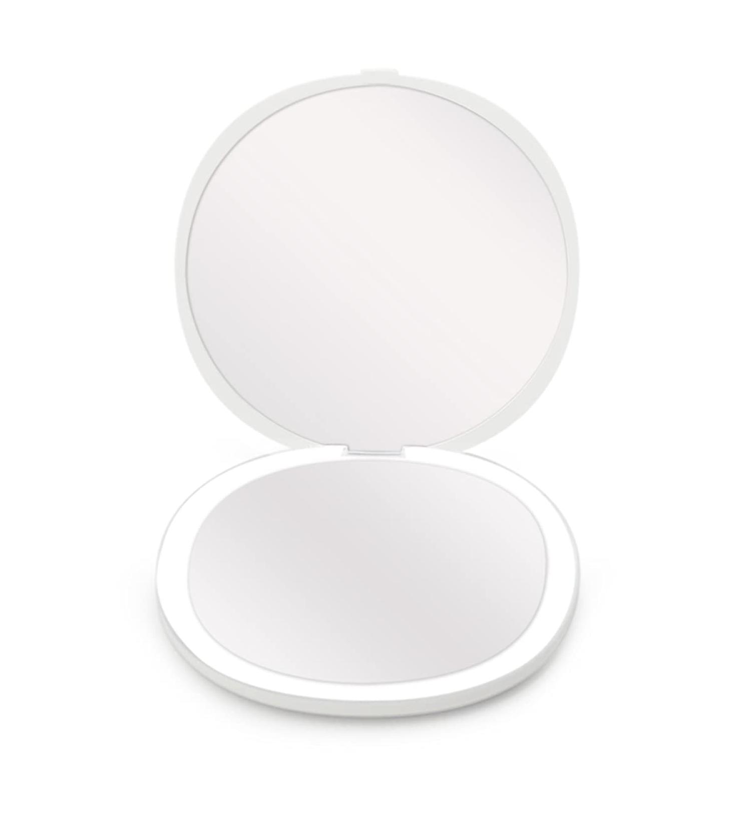 ACHORO Makeup Mirror - 3X Magnifying with Light, Dimmable LED, Compact & Rechargeable - Portable Beauty Mirror for Wallet Pouch - Buy Online on GoSupps.com
