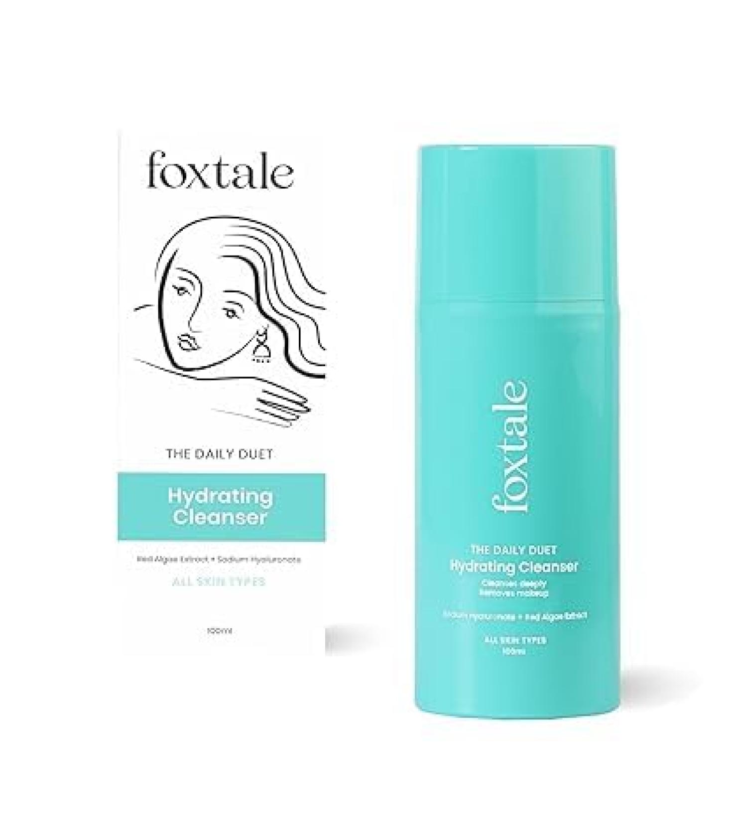 F_ox_Ta le Daily Duet Gentle Hydrating Face Wash & Makeup Remover | Hyaluronic Acid | All Skin Types | Pore Cleansing | 100ml | Men & Women - Buy Online on GoSupps.com