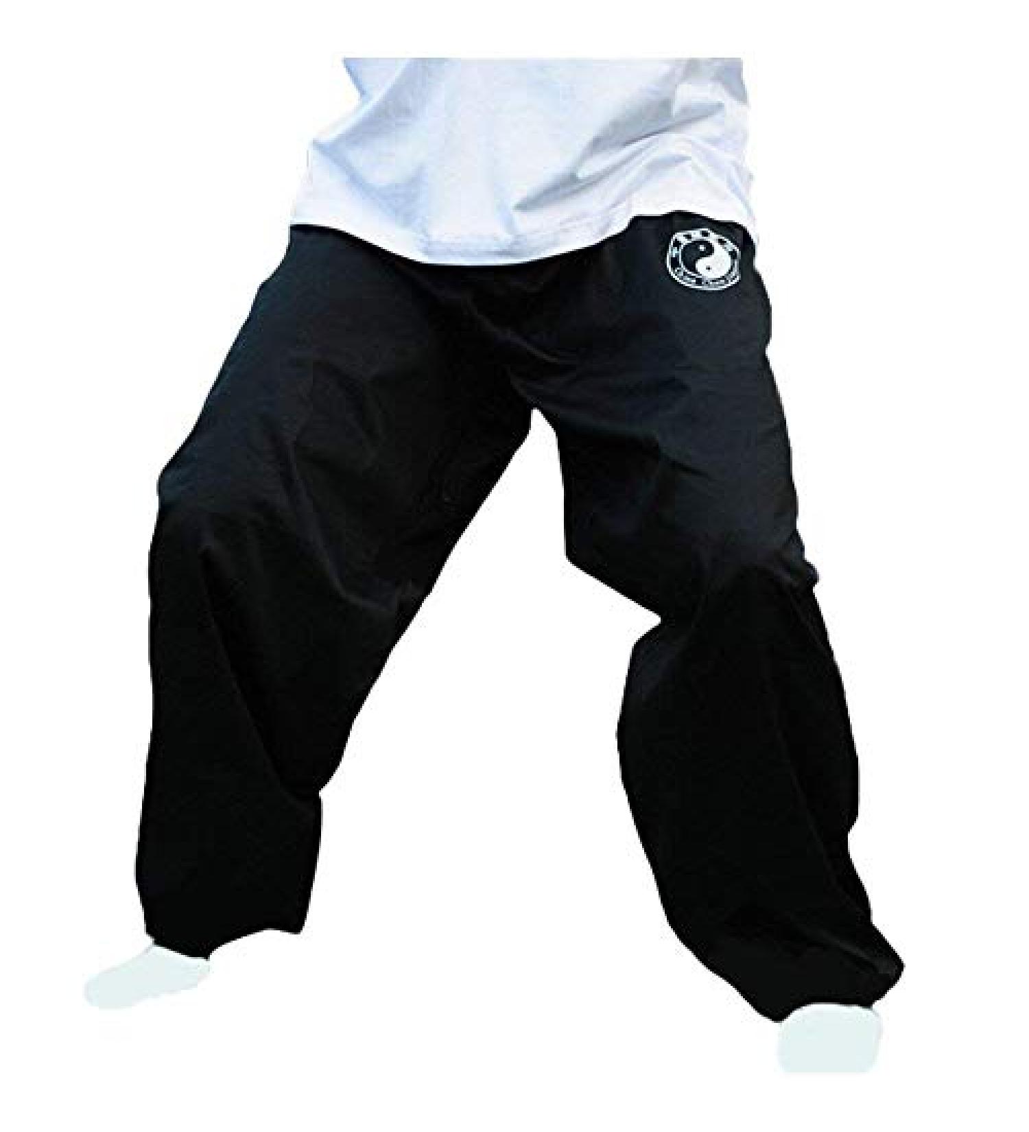 ZooBoo Chenjiagou Tai Chi Lantern Pants - Black Cotton Martial Arts Practice Pants - Buy Online on GoSupps.com