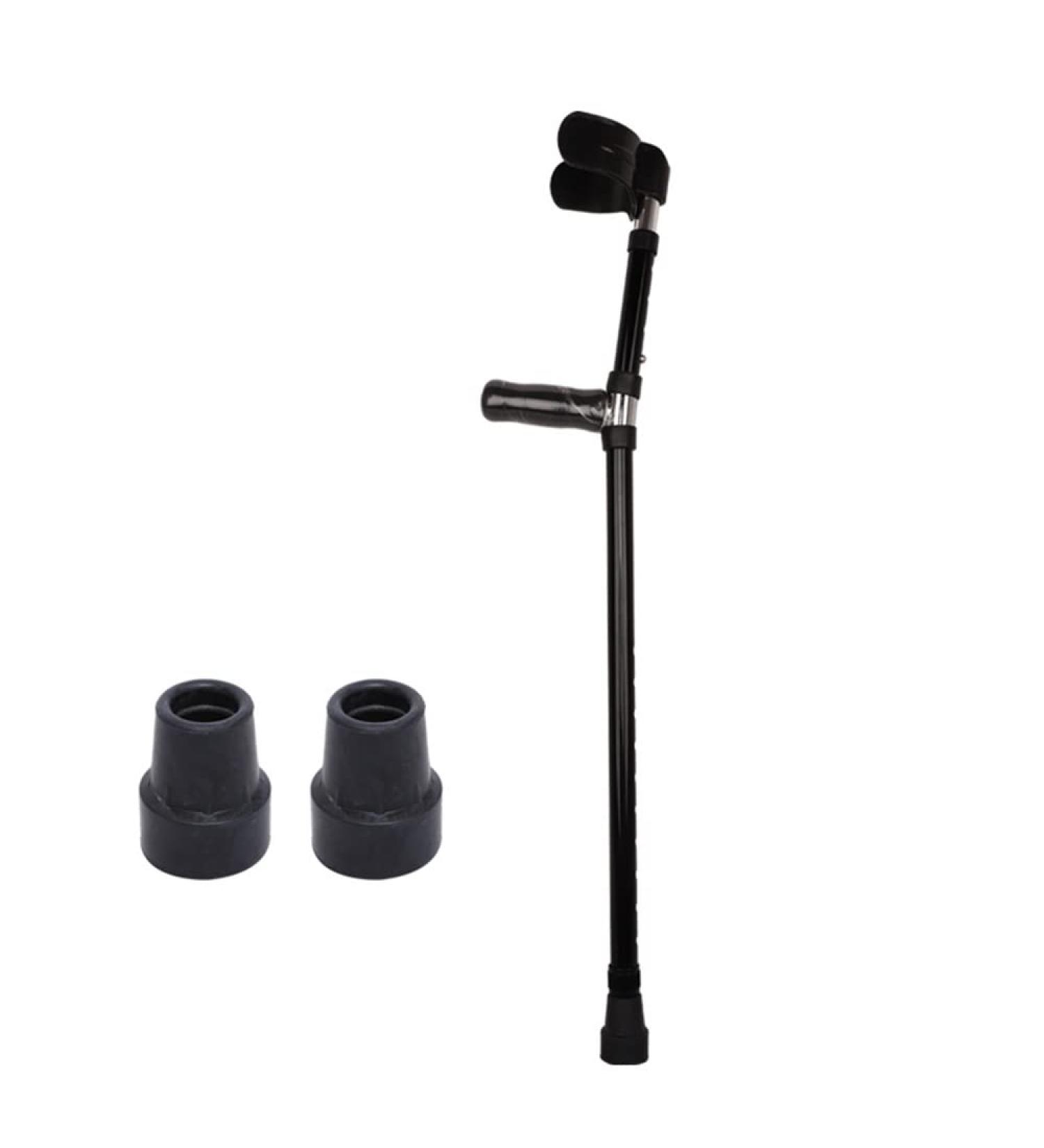 Parten Adjustable Walking Cane Forearm Crutches Underarm Adult Medical Crutches intercultural Handle Based on ergonomics (Grey Double branch) (Black Double branch) Selfless dedication Black Single branch - Buy Online on GoSupps.com